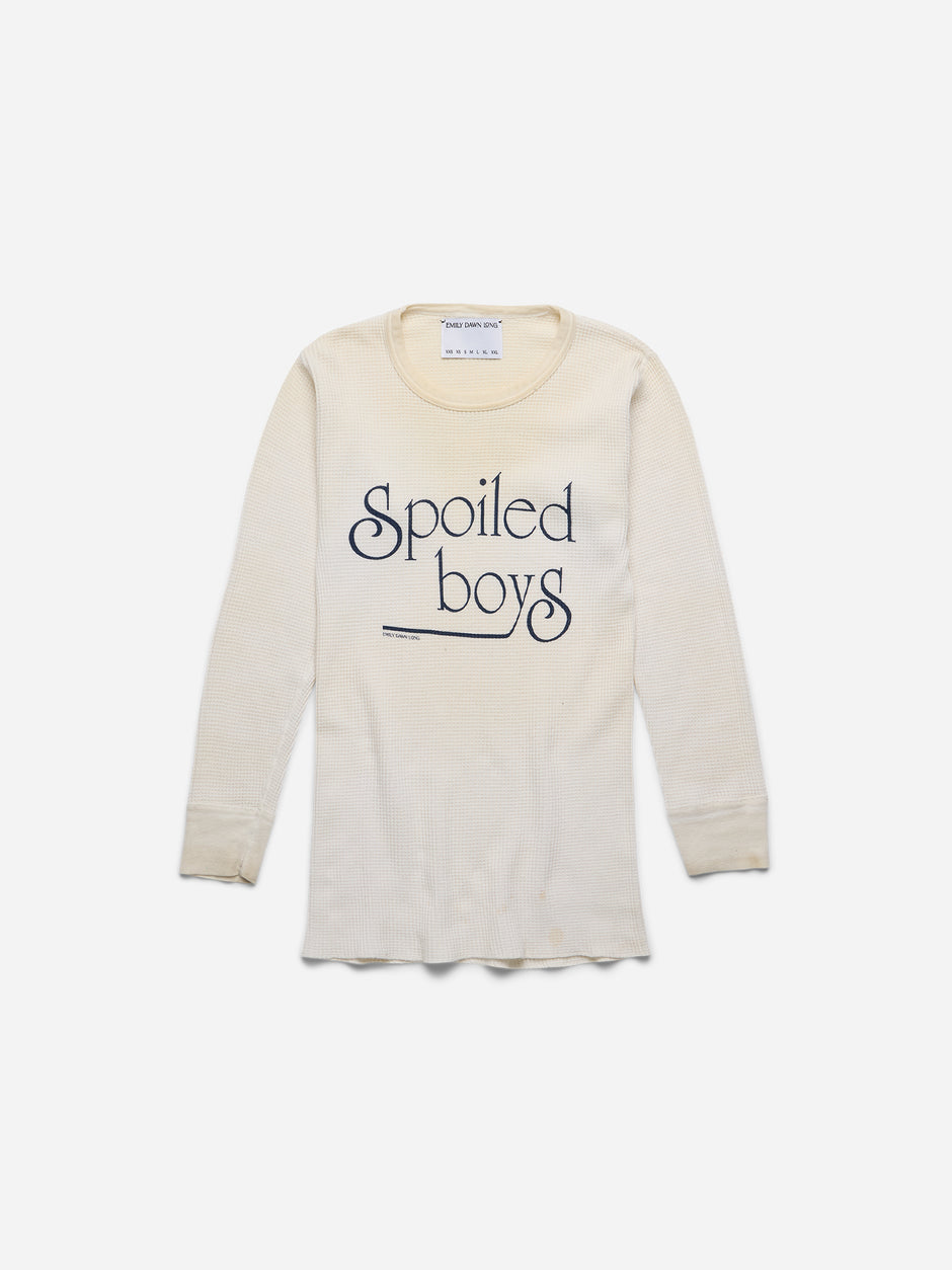 SPOILED BOYS - White Waffle Thermal_Navy_S (mm)