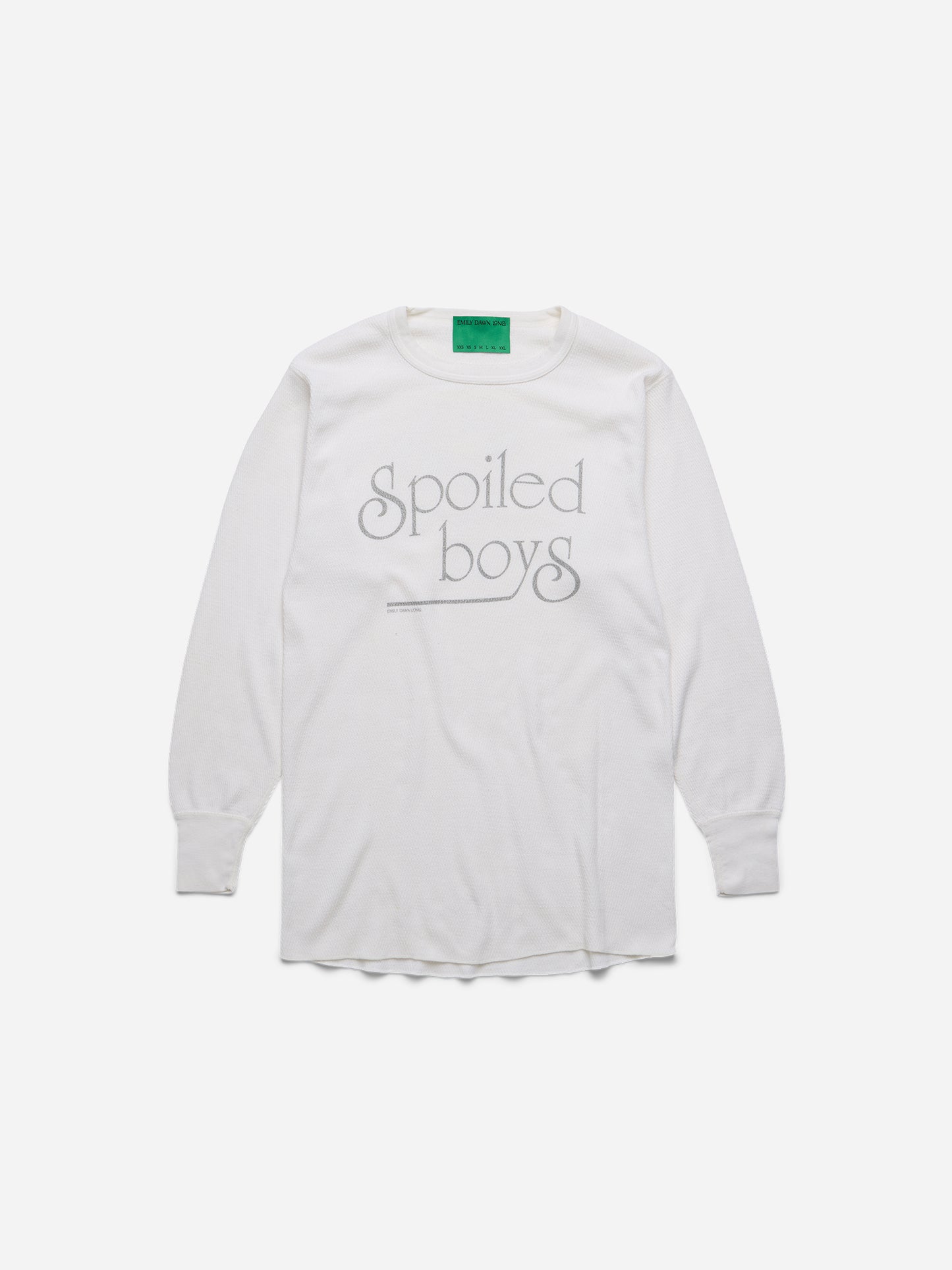 SPOILED BOYS - White Waffle Thermal_Silver_M/L (hh)