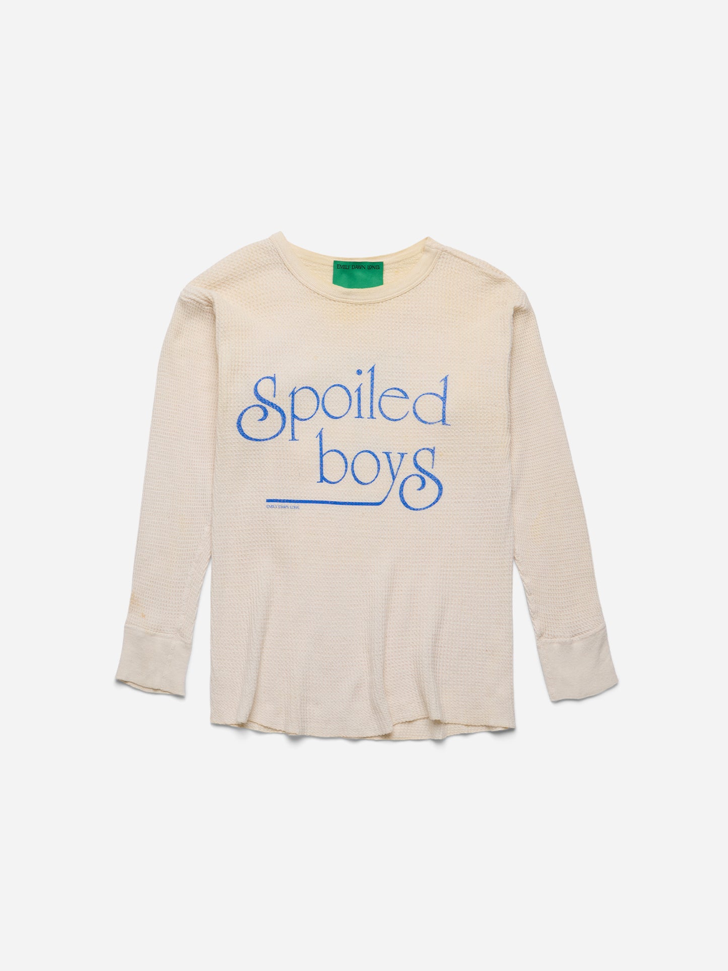 SPOILED BOYS - White Waffle Thermal_Blue_XS (nn)