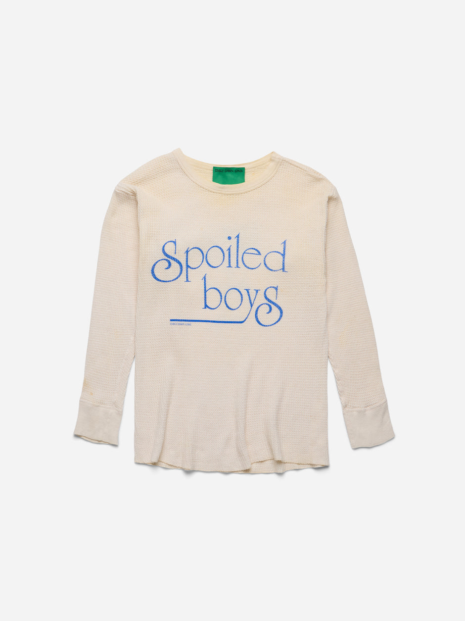 SPOILED BOYS - White Waffle Thermal_Blue_XS (nn)