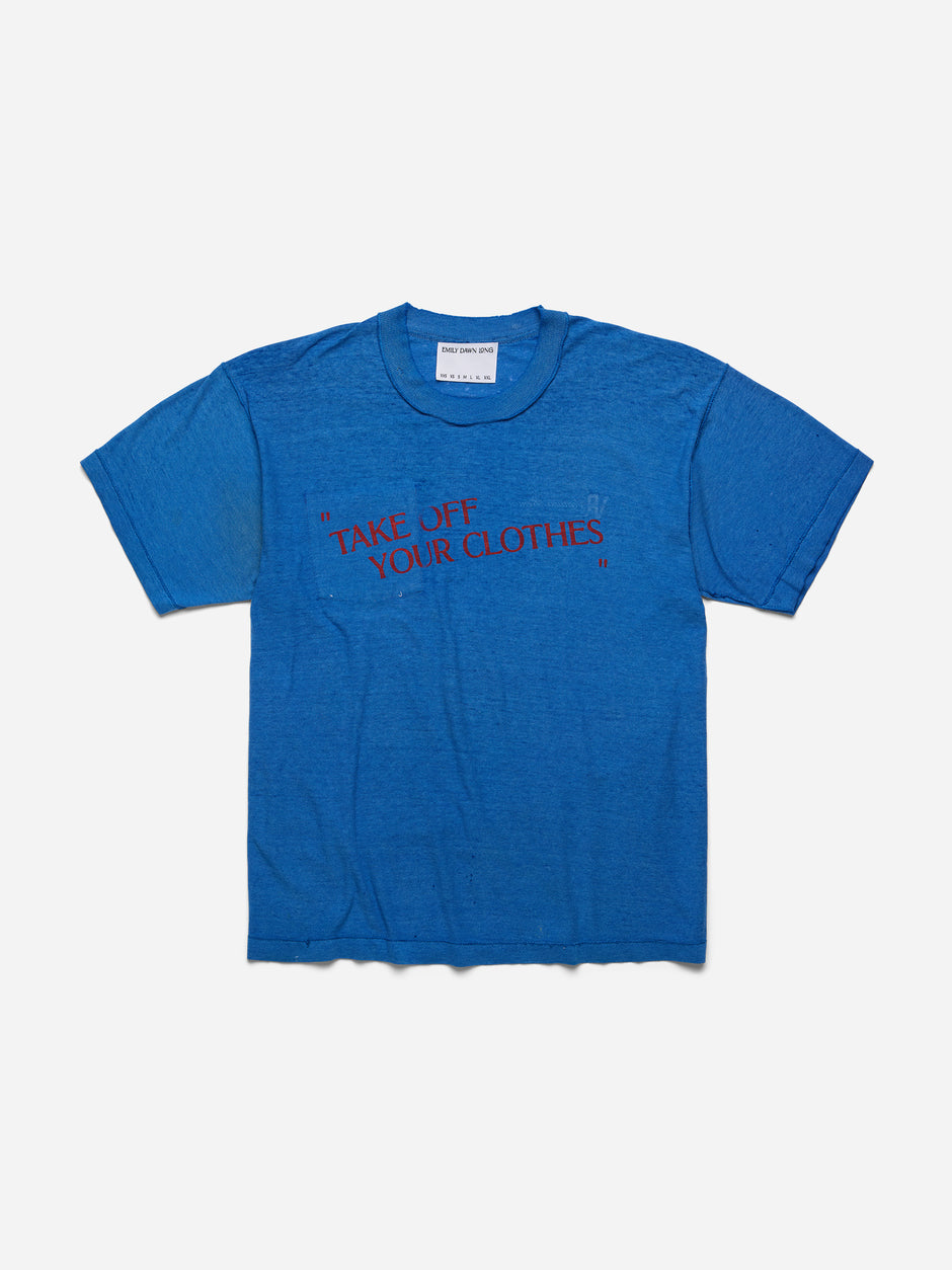 “TAKE OFF YOUR CLOTHES” - Blue Tee_Pocket_VR_L/XL (c)