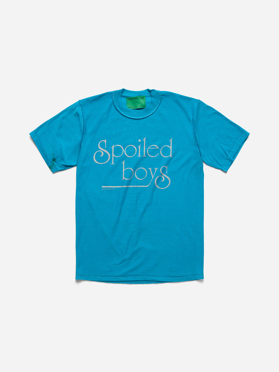 SPOILED BOYS -  BLUE TEE_BRICK_S/M (e)