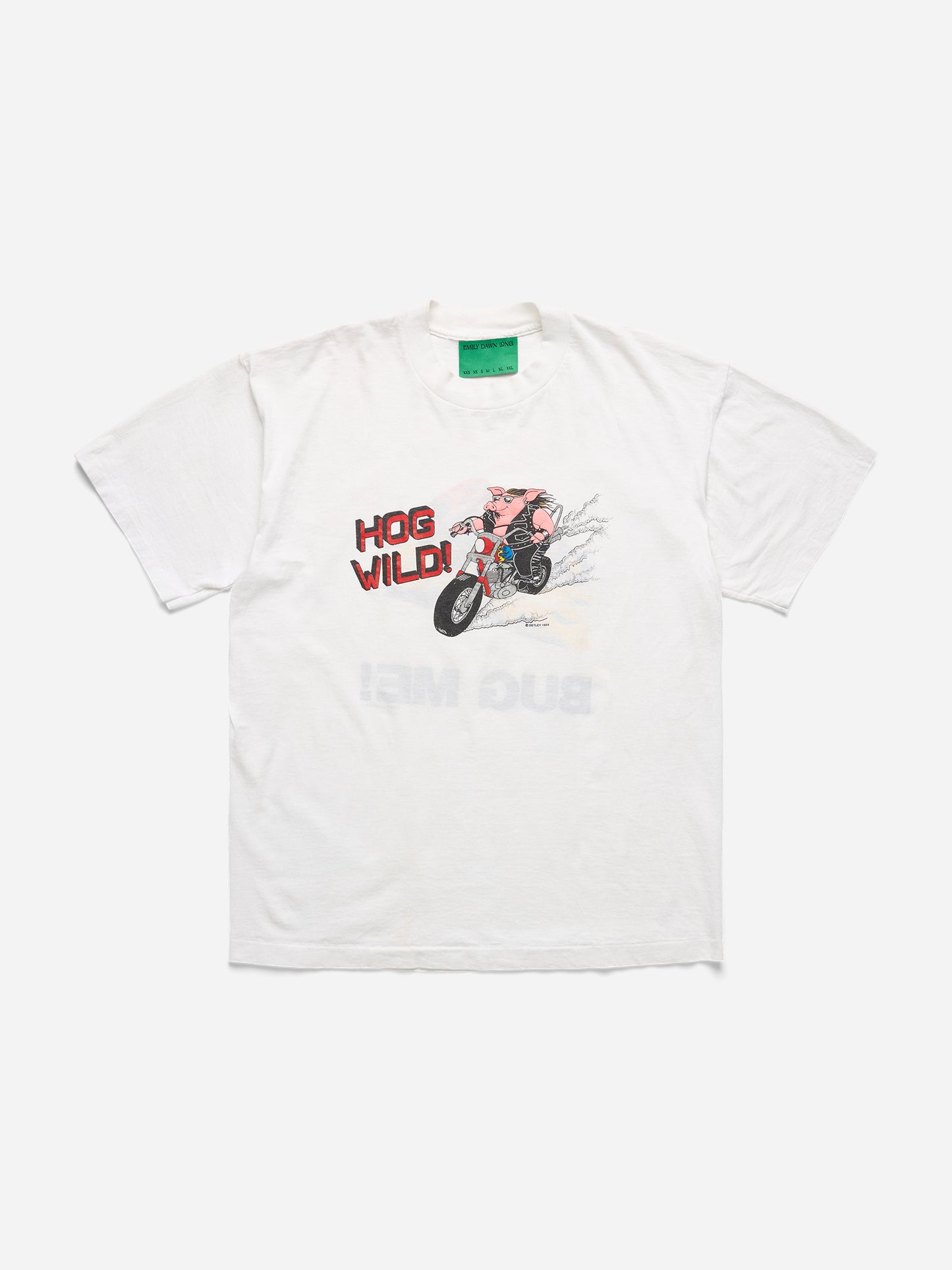 BUG ME! - WHITE TEE_HOG_L/XL (f)