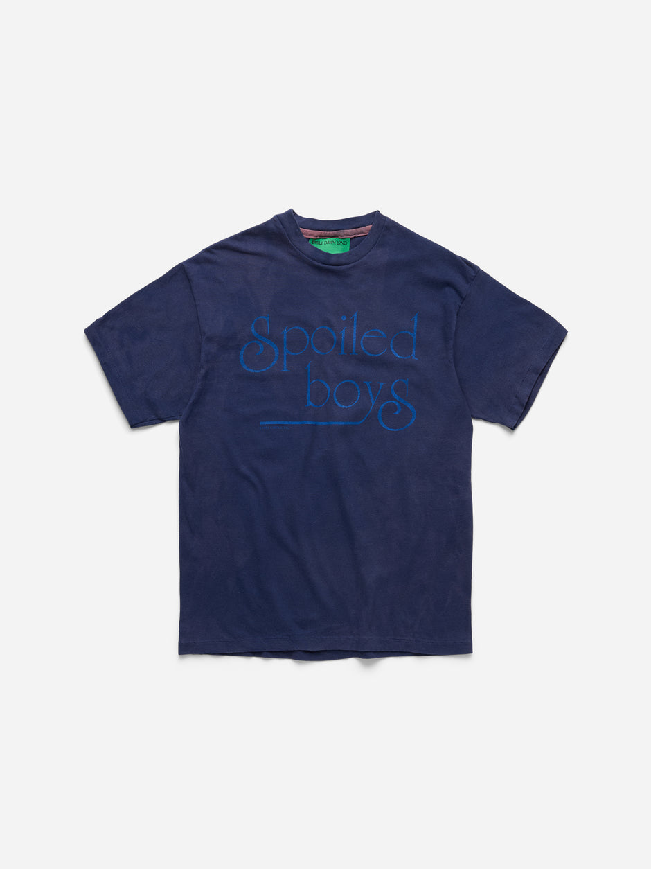 SPOILED BOYS -  WASHED NAVY TEE_S/M (k)