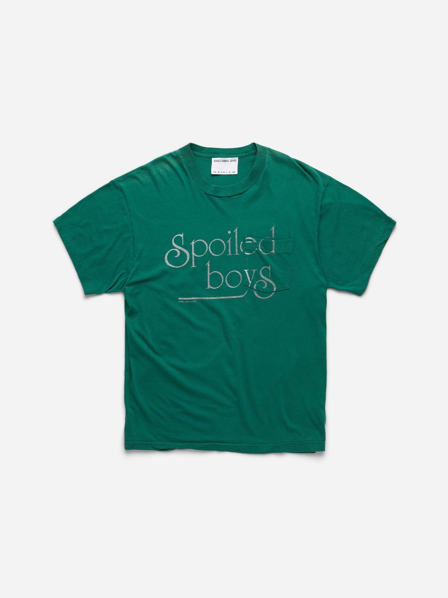 SPOILED BOYS -  GREEN TEE_POCKET_L/XL (m)