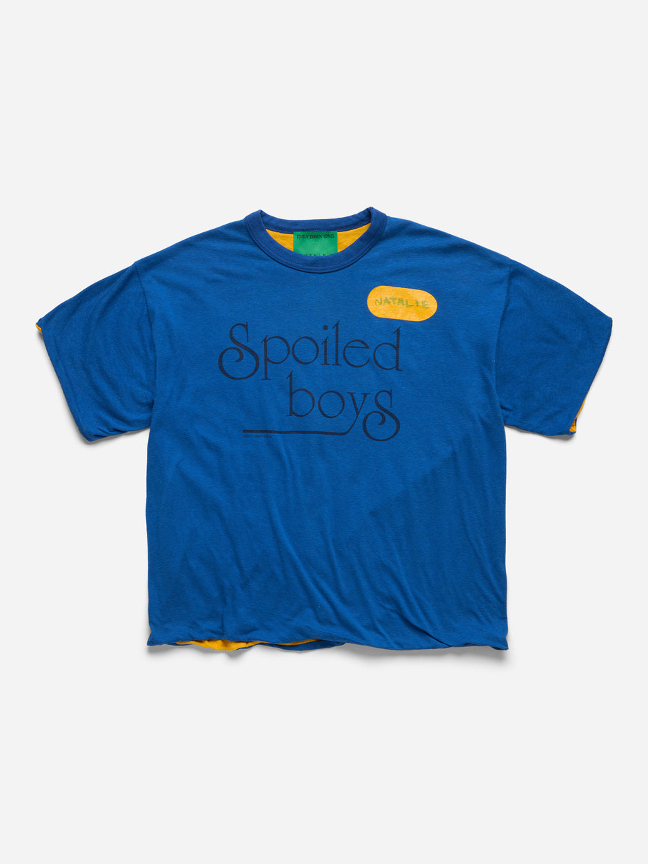 SPOILED BOYS -  BLUE TEE_REVERSIBLE_XL (o)
