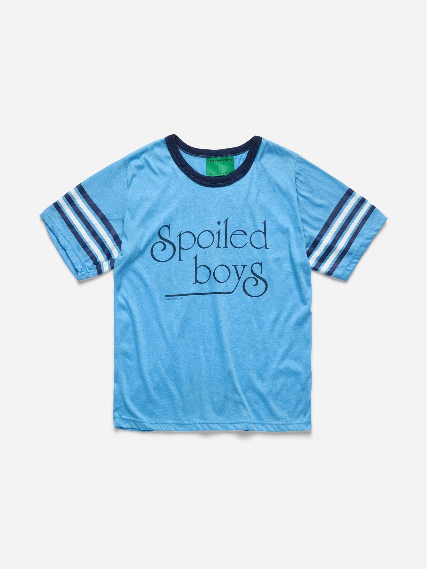 SPOILED BOYS -  BLUE VARSITY RINGER_M/L (p)