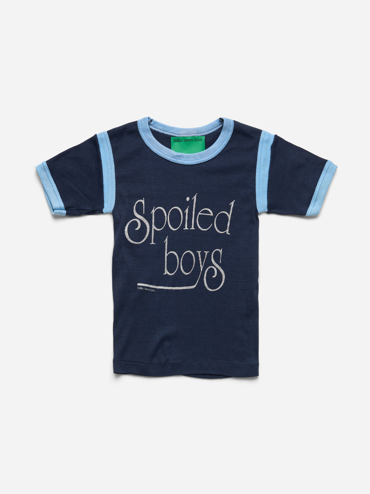 SPOILED BOYS -  BLUE NAVY RINGER TEE_XXS (t)
