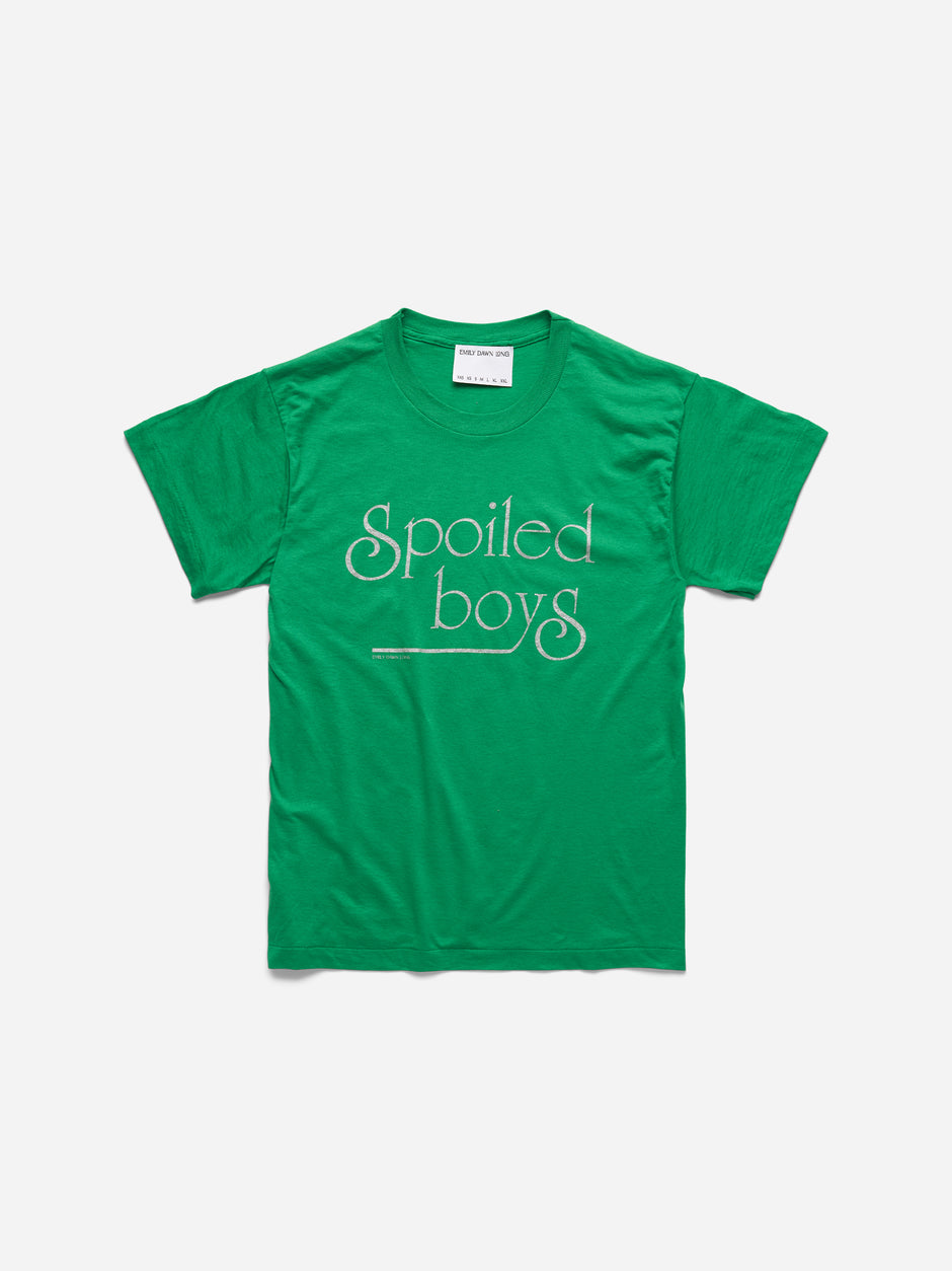 SPOILED BOYS -  GREEN TEE_M/L (y)