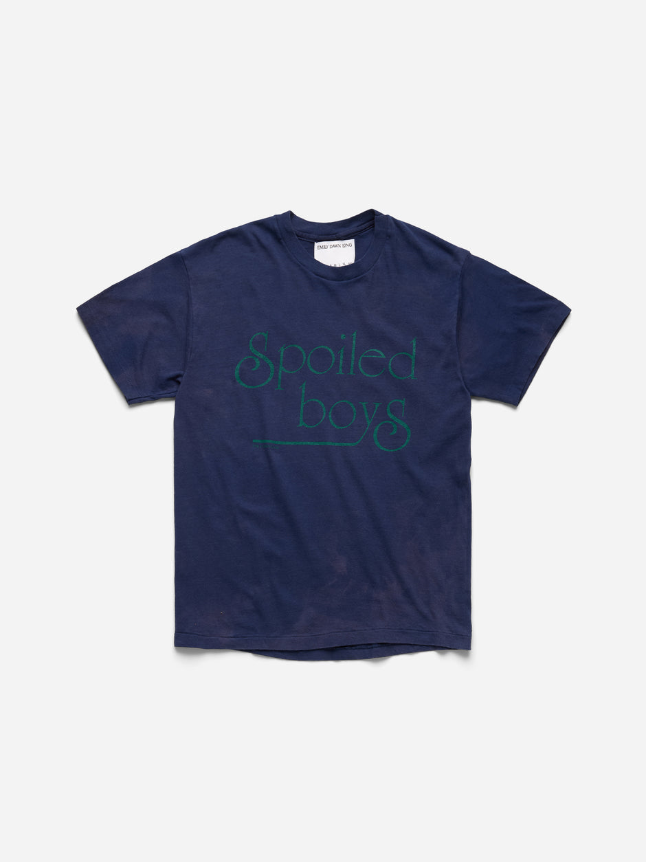 SPOILED BOYS -  WASHED NAVY TEE_XS (m)