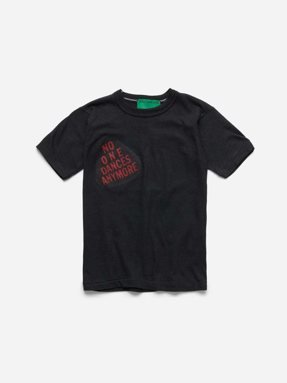 NO ONE DANCES ANYMORE Black Tee - XXS