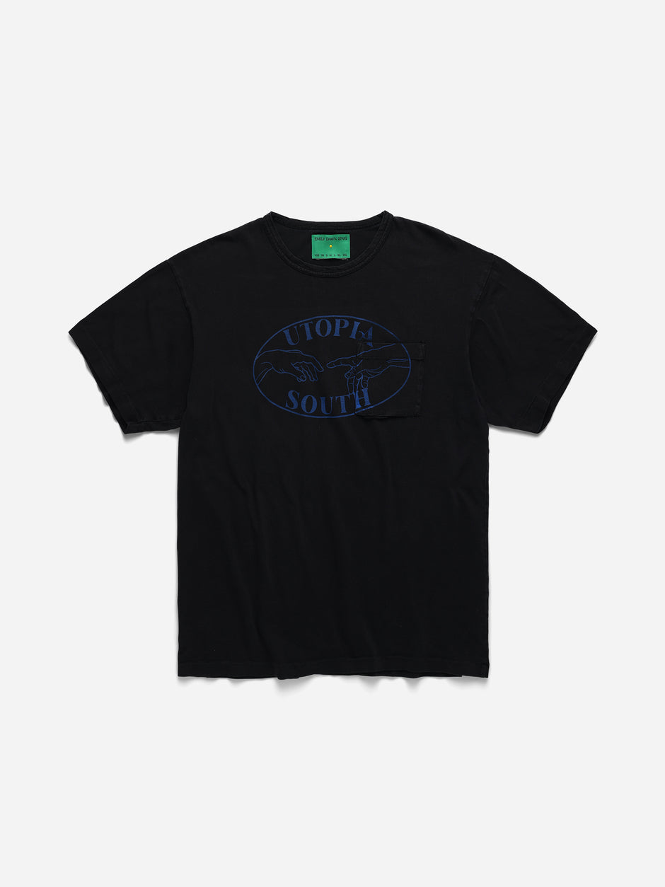 UTOPIA SOUTH - Black Tee_Pocket_L/XL (kk)