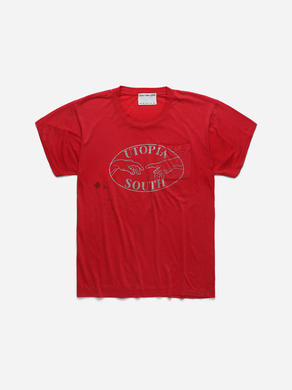 UTOPIA SOUTH - Red Tee_Pocket_L (o)
