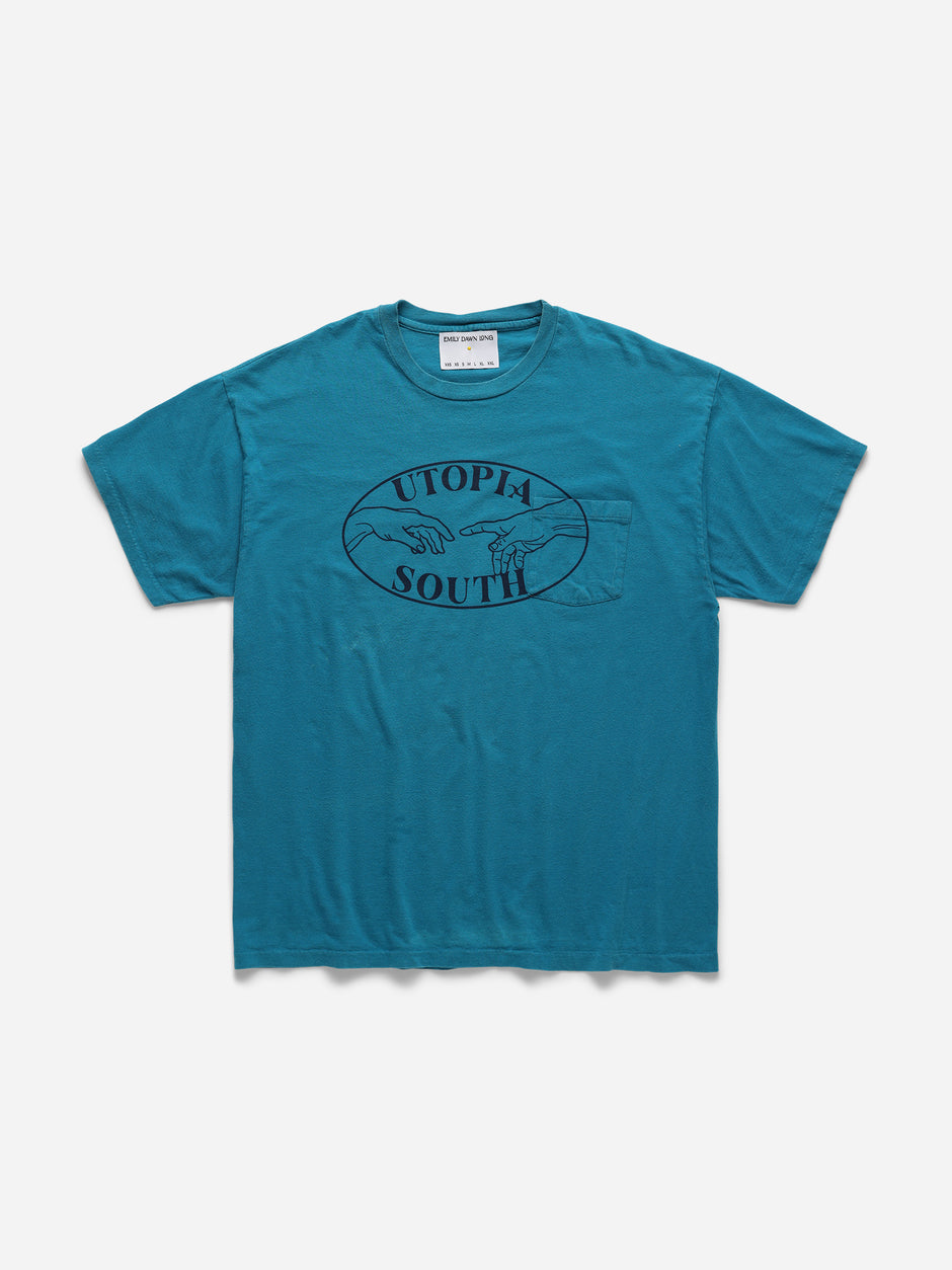 UTOPIA SOUTH - Teal Tee_Pocket_XXL (t)