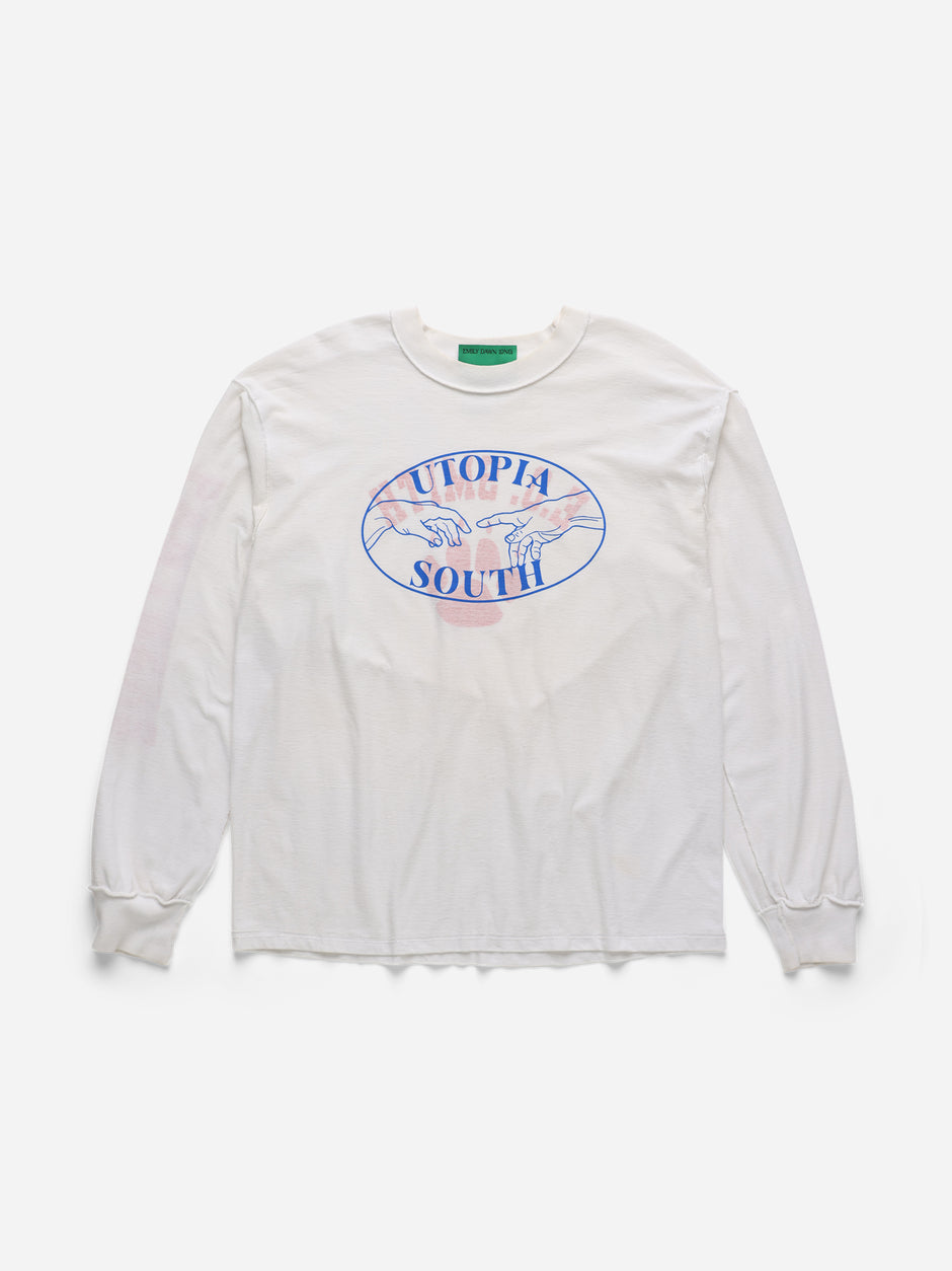 UTOPIA SOUTH - White Long Sleeve Tee_Paw_XL (p)