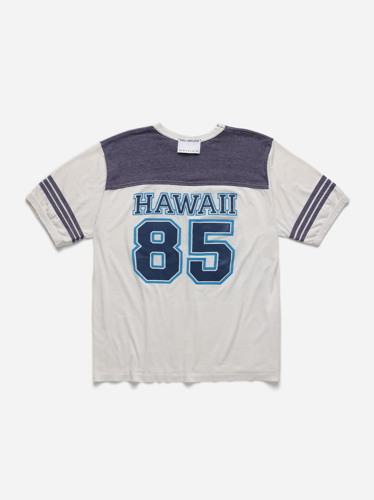 SPOILED BOYS - White Purple Varsity Tee_Hawaii_M/L (y)