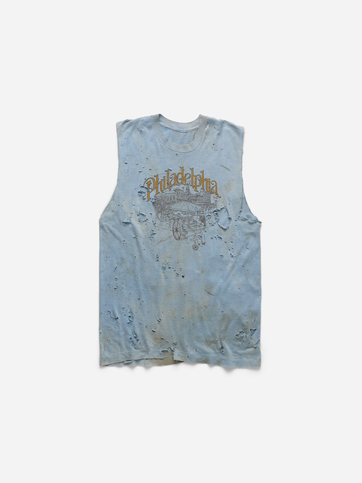UTOPIA SOUTH - Baby Blue Cutoff Tank_Distressed_Philly_S/M (w)