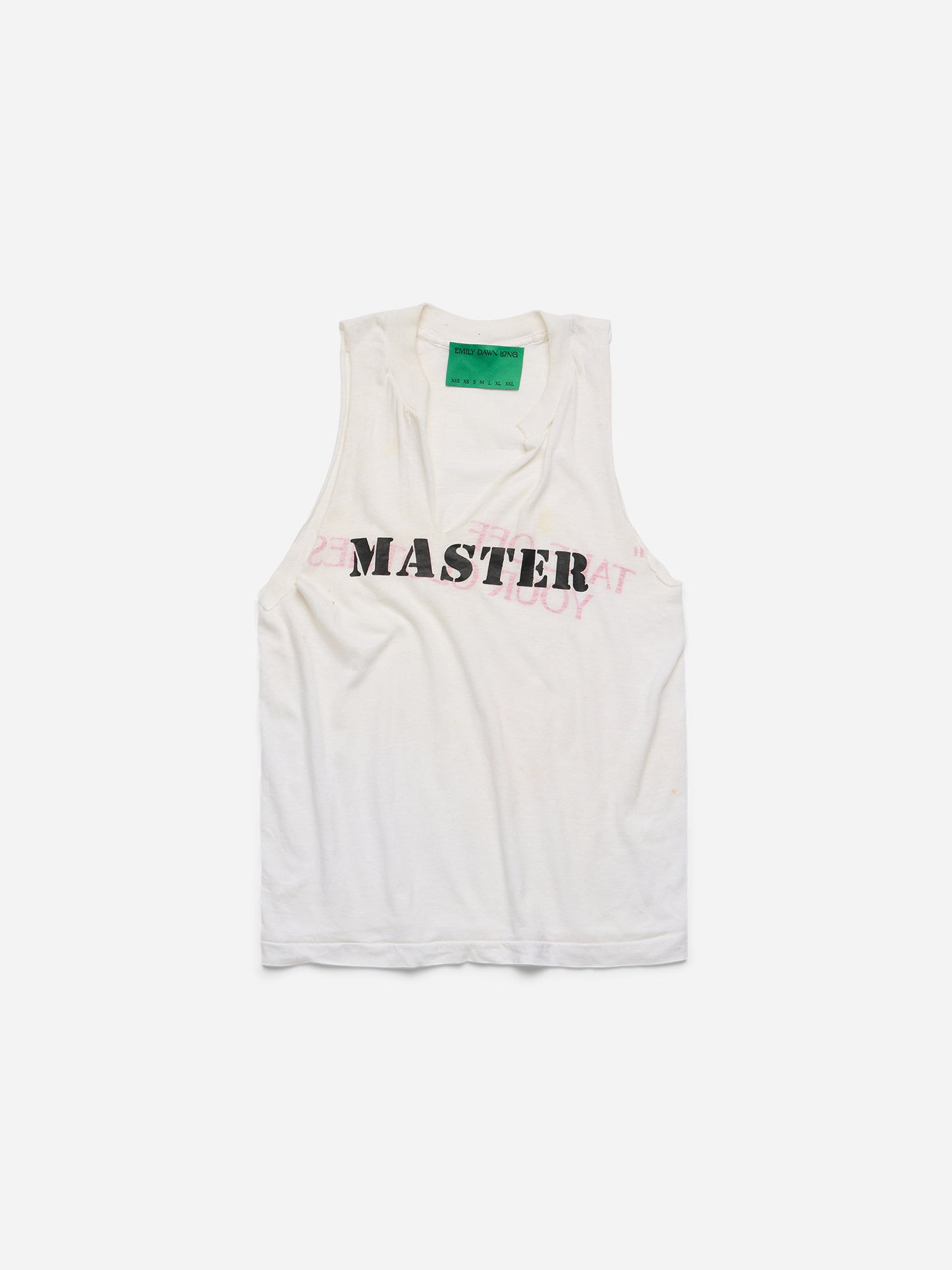 “TAKE OFF YOUR CLOTHES” - White Tank_Master_XS/S