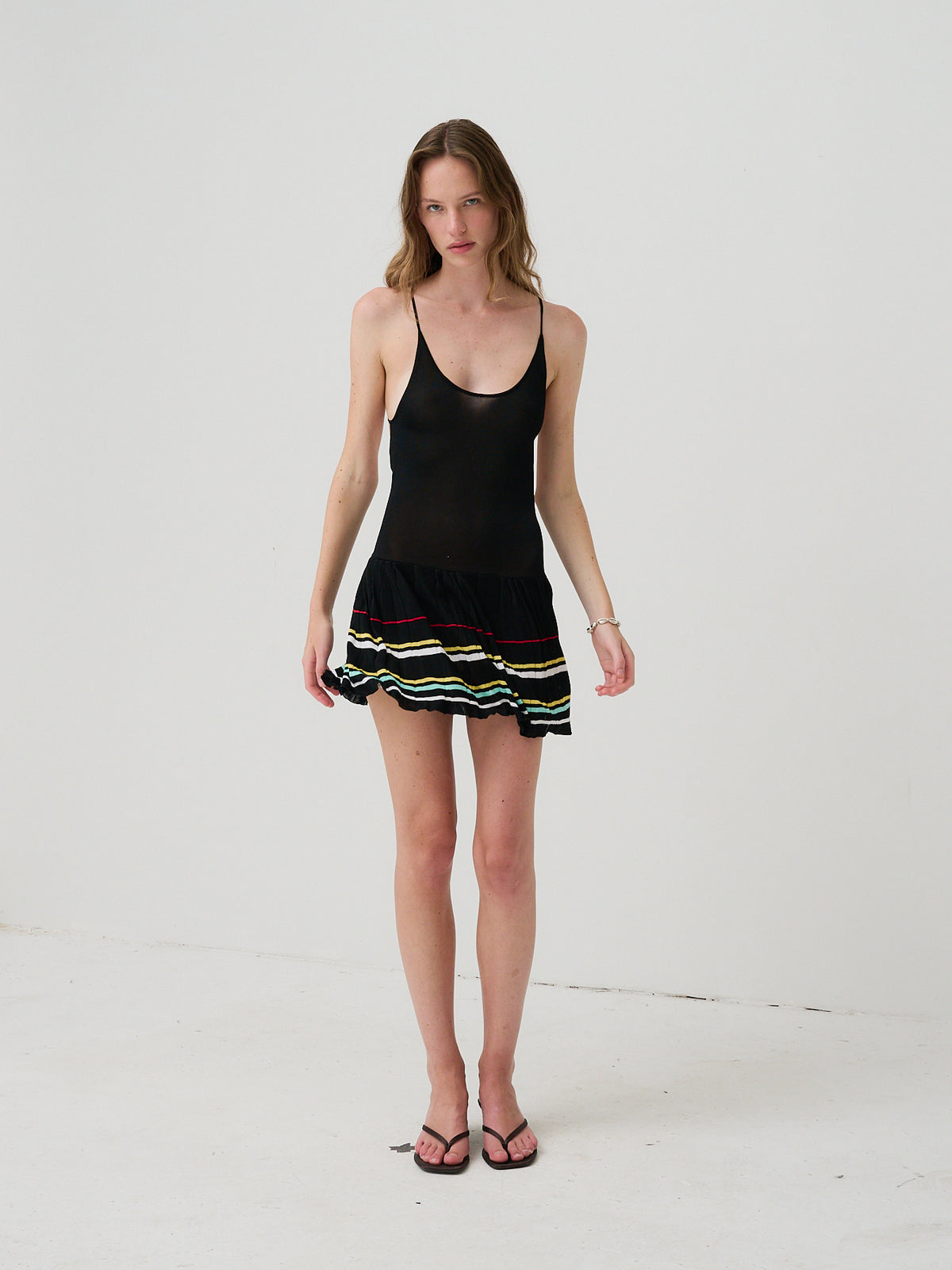 KINGSLEY PLEATED MINI DRESS
