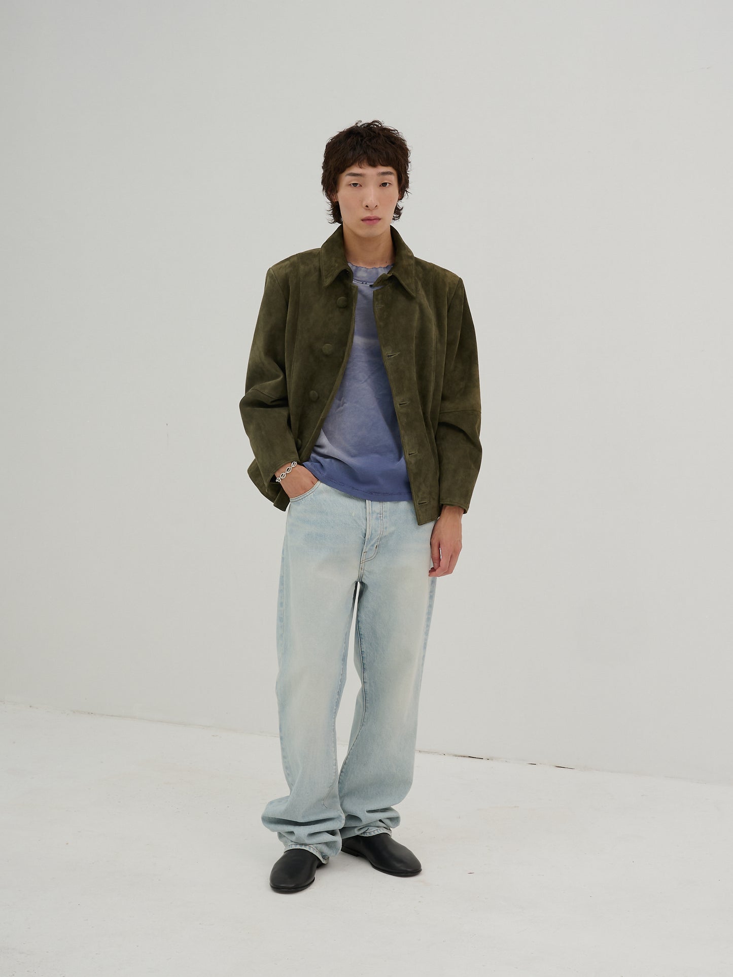 The Westley Suede Jacket - Mens Khaki