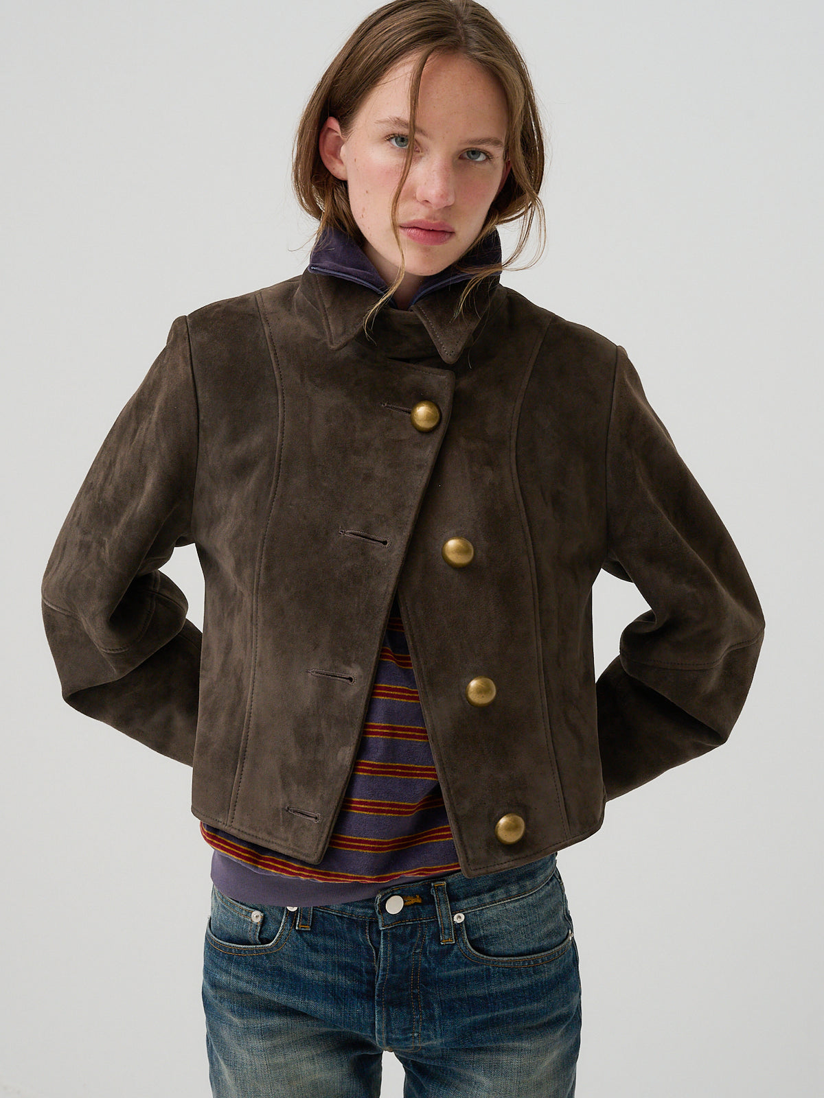 The Westley Suede Jacket - Mocha Grey