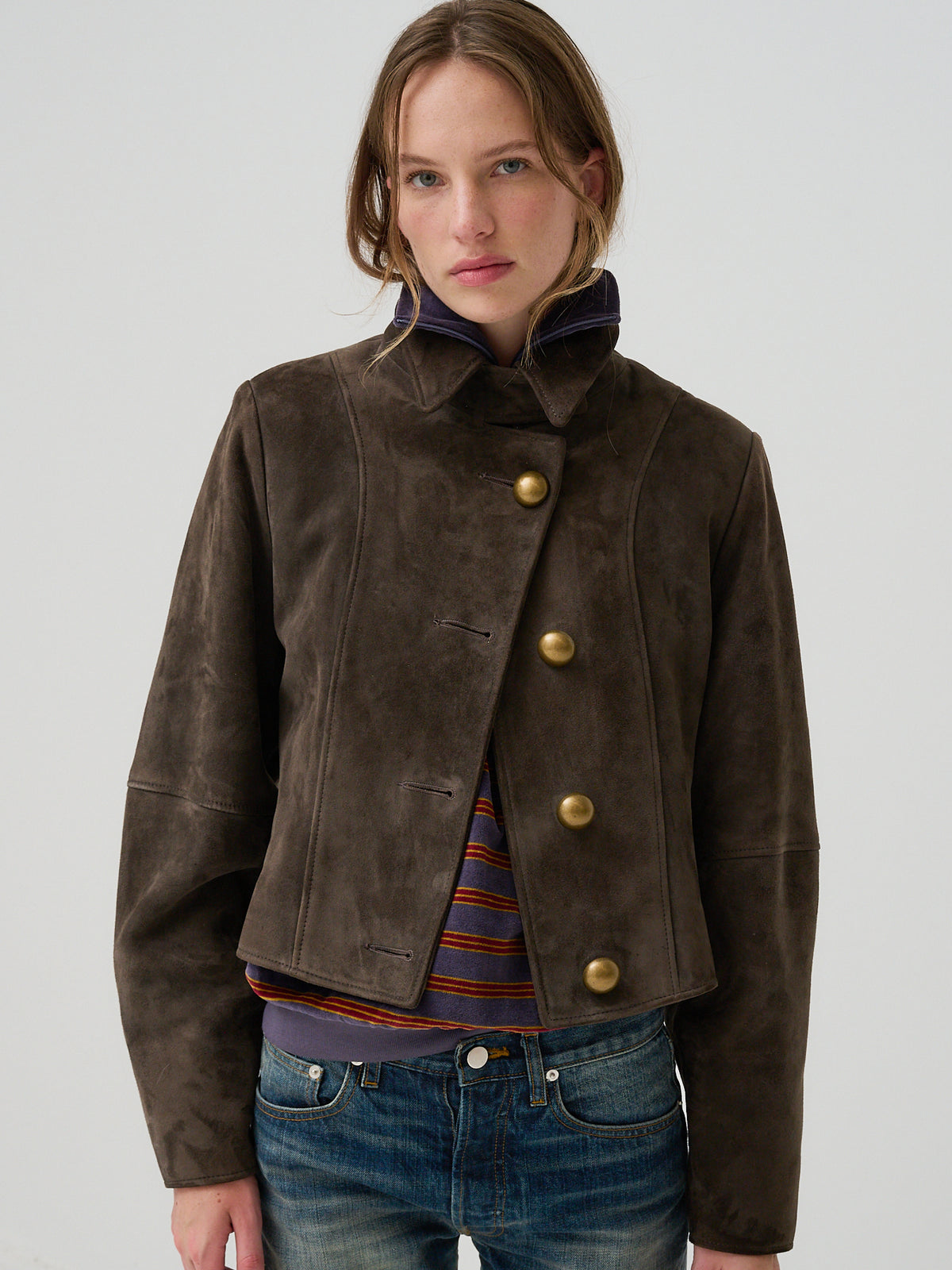 The Westley Suede Jacket - Mocha Grey