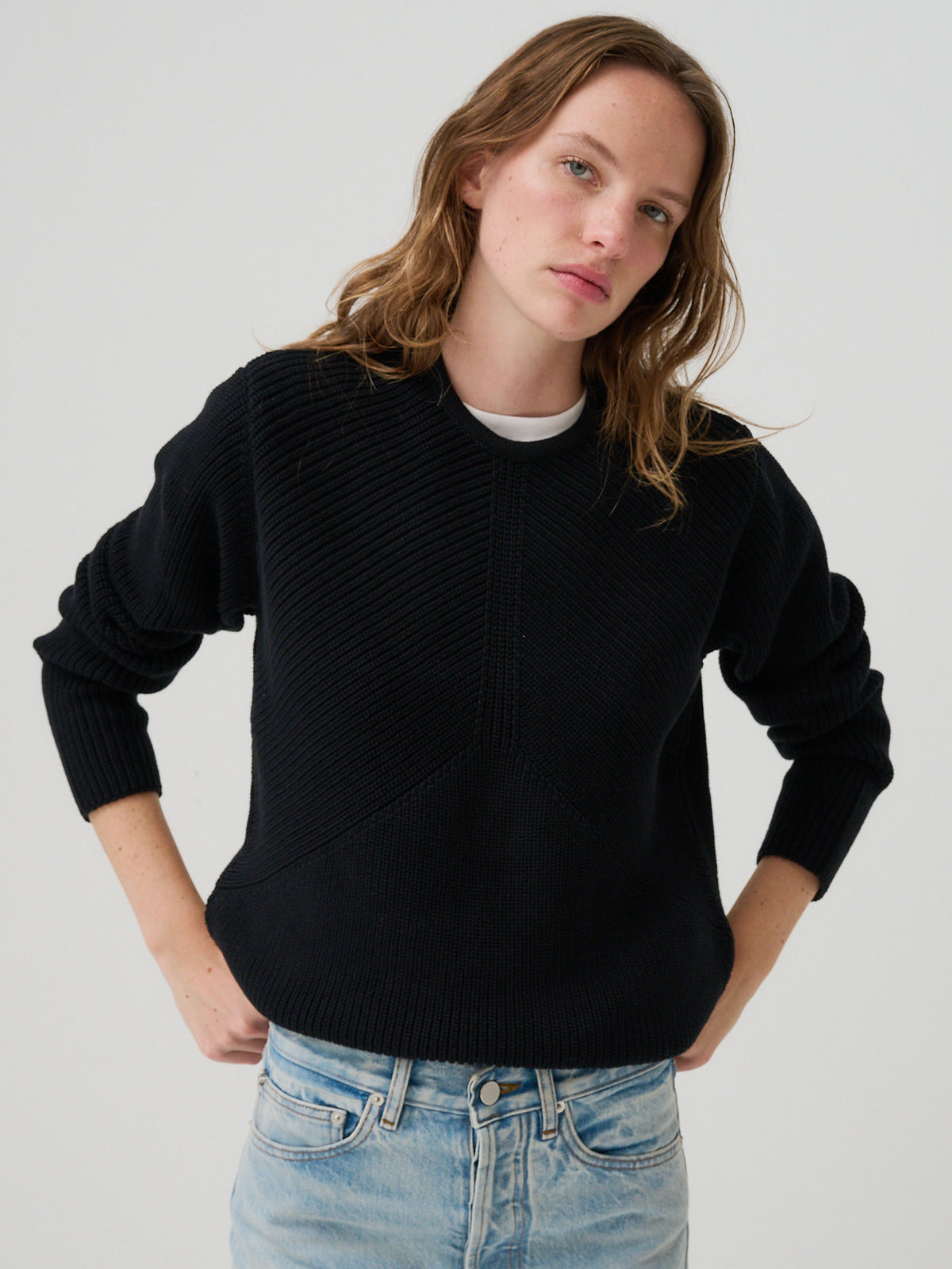Womens Ribcage Sweater - Black