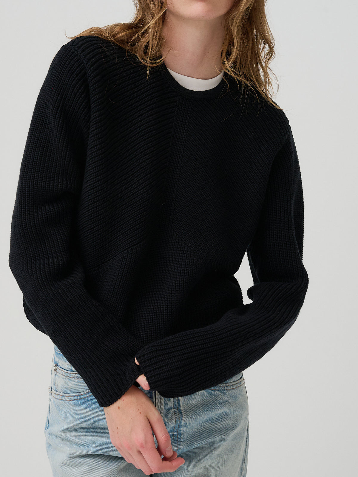Womens Ribcage Sweater - Black