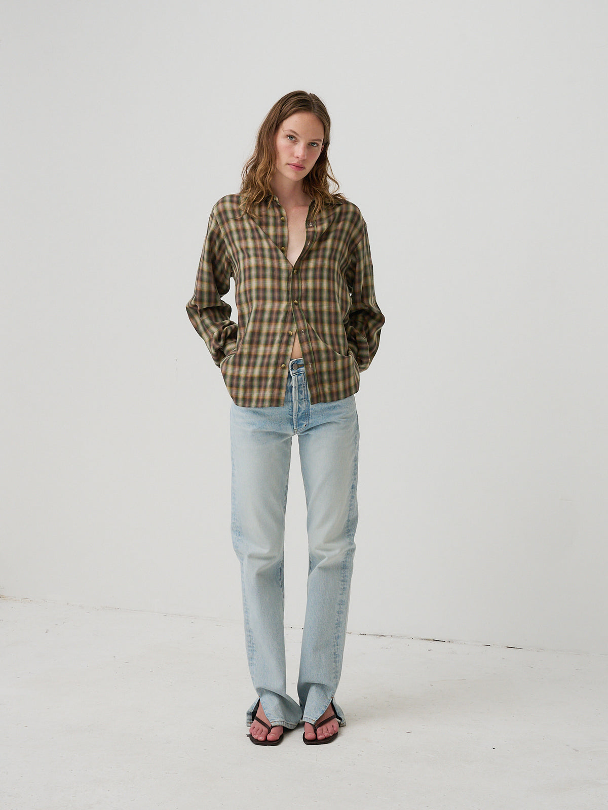 Womens Jeff Green Plaid