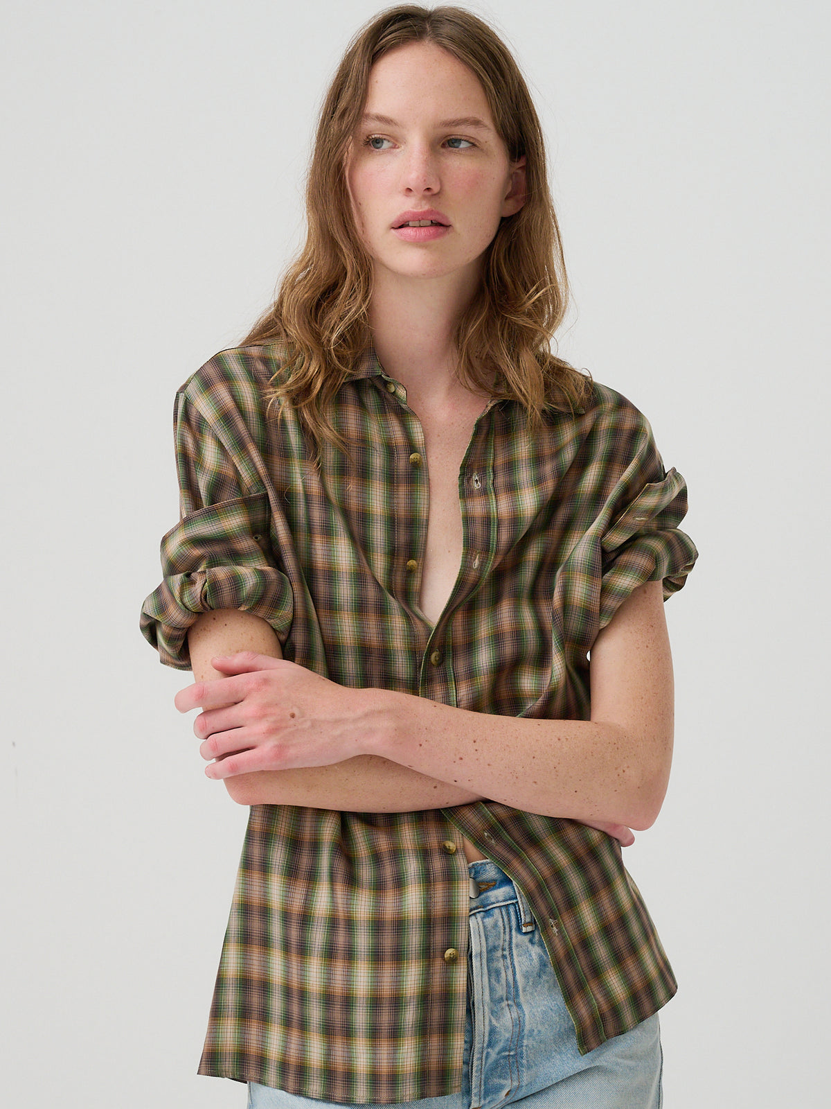 Womens Jeff Green Plaid