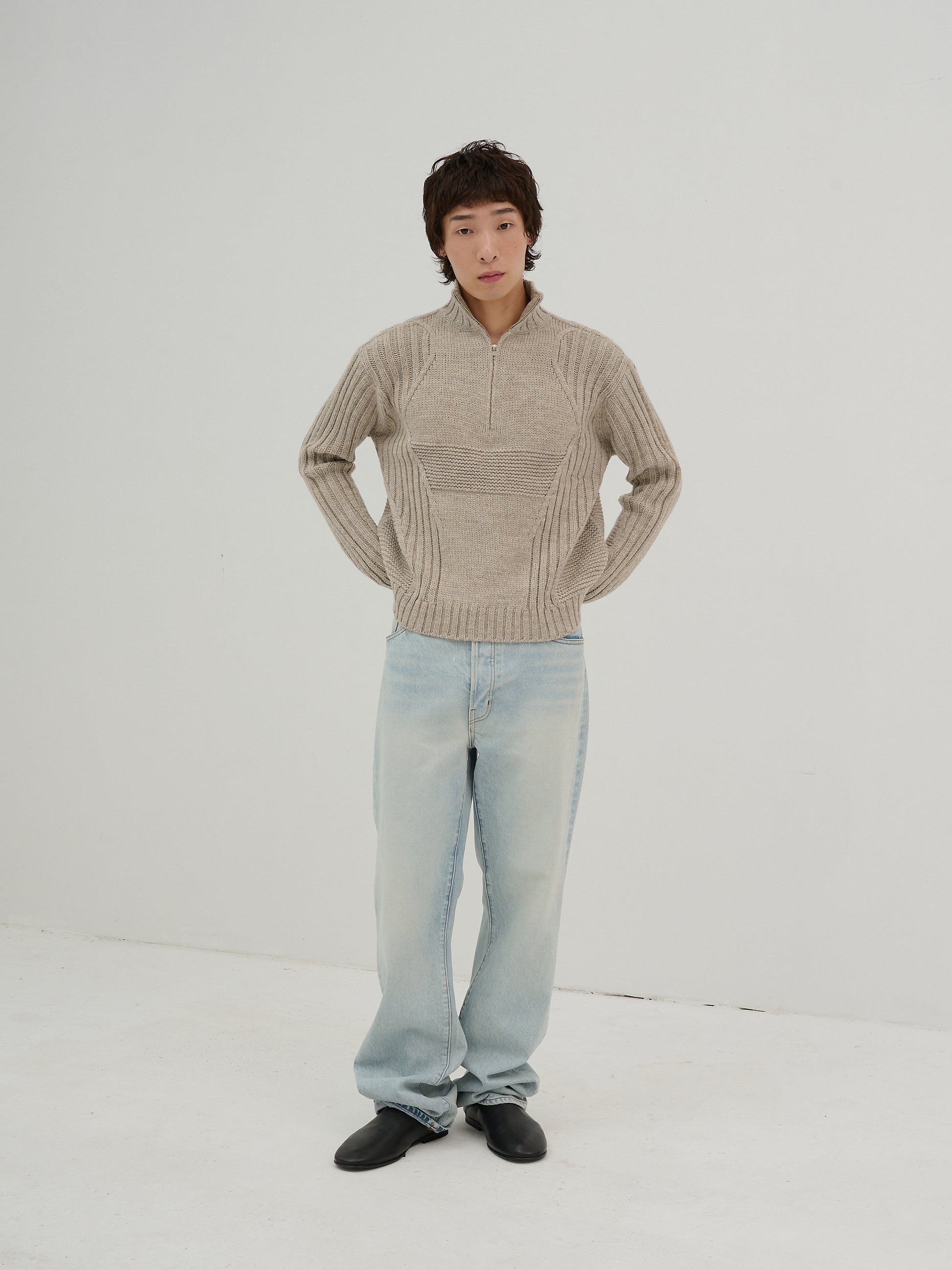 Mens - 3Knit Heathered Oatmeal