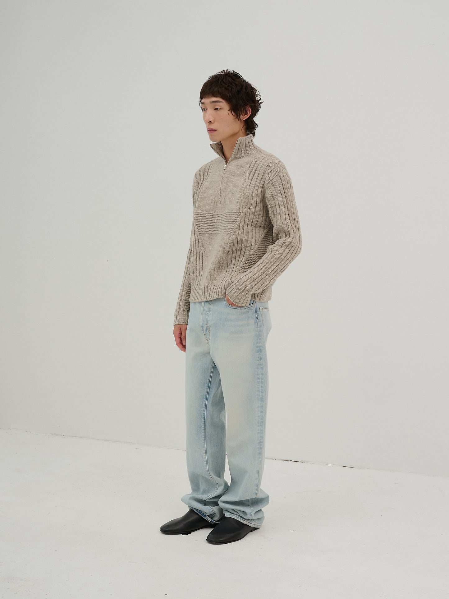 Mens - 3Knit Heathered Oatmeal