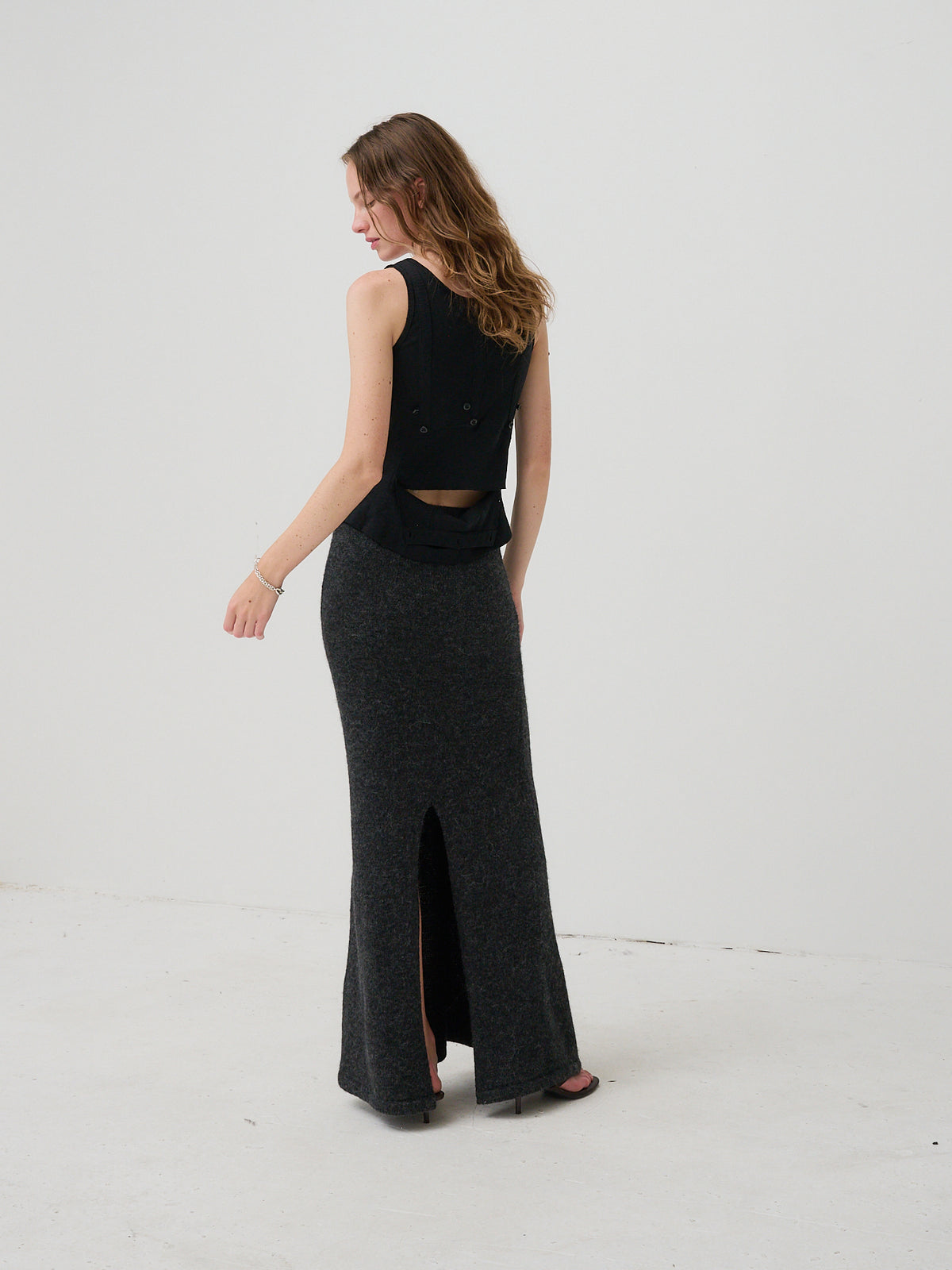 DIONE KNIT MAXI SKIRT - Wool