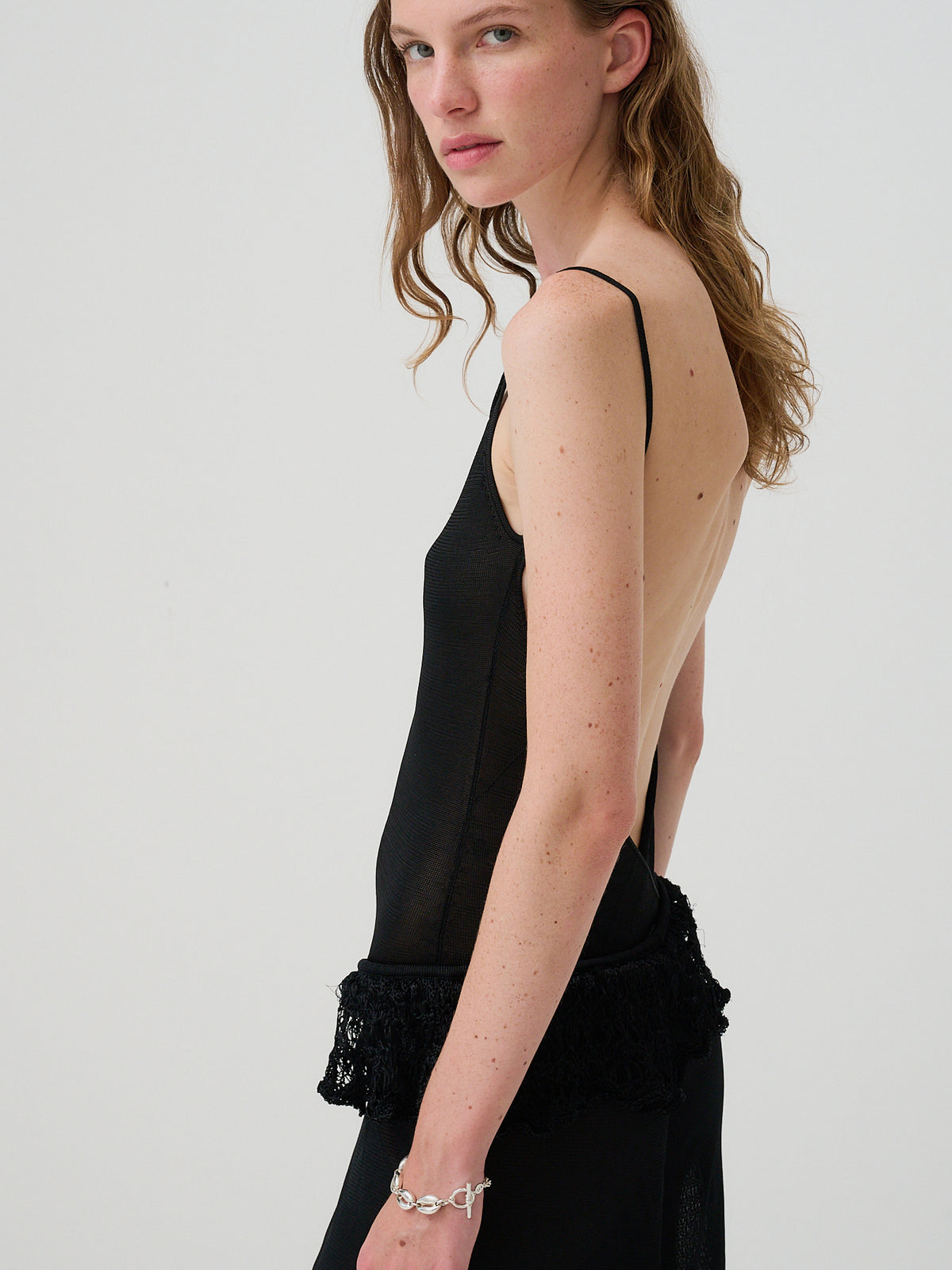 Black - Ash Ruffle Shorts 