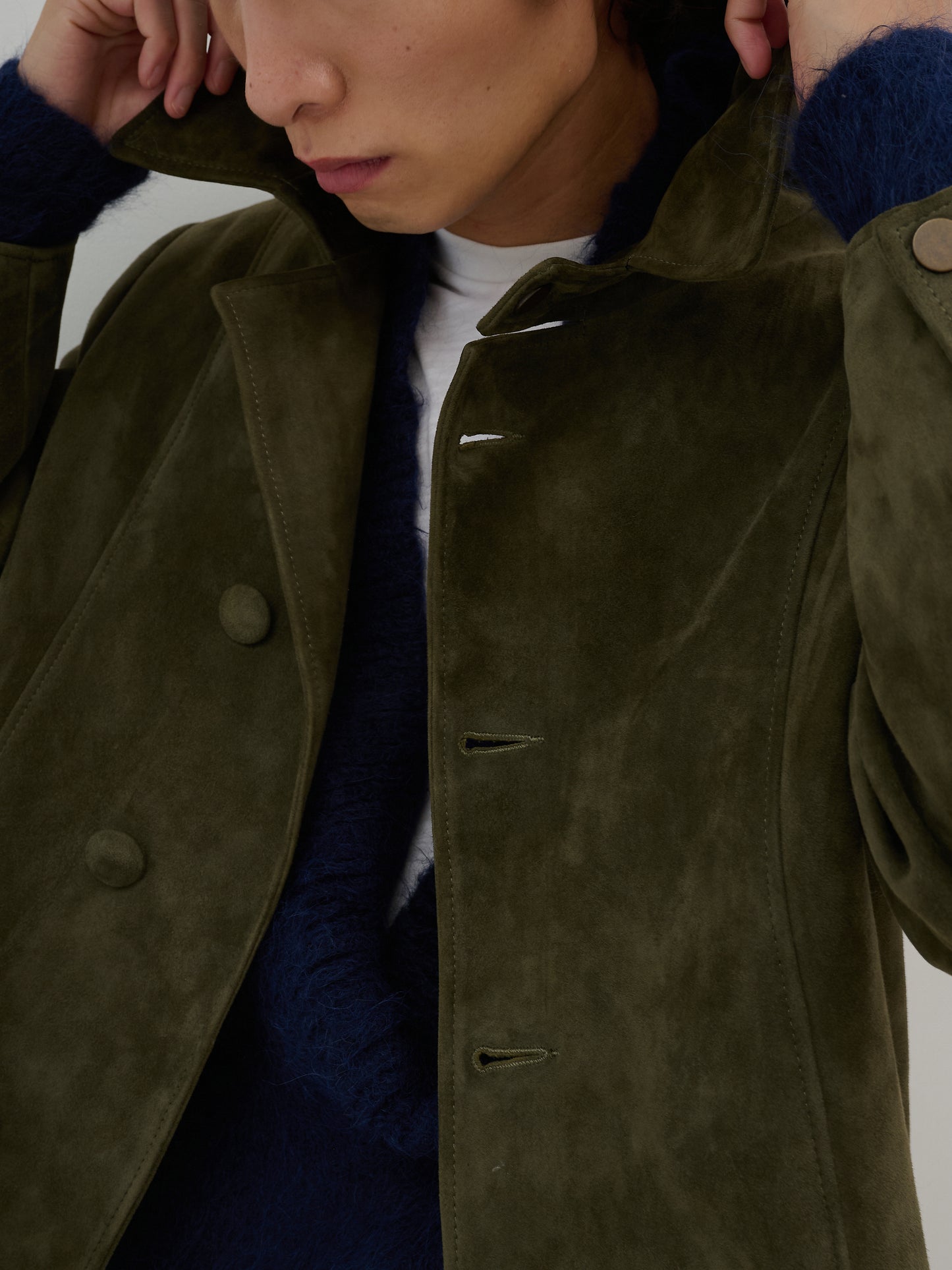 The Westley Suede Jacket - Mens Khaki