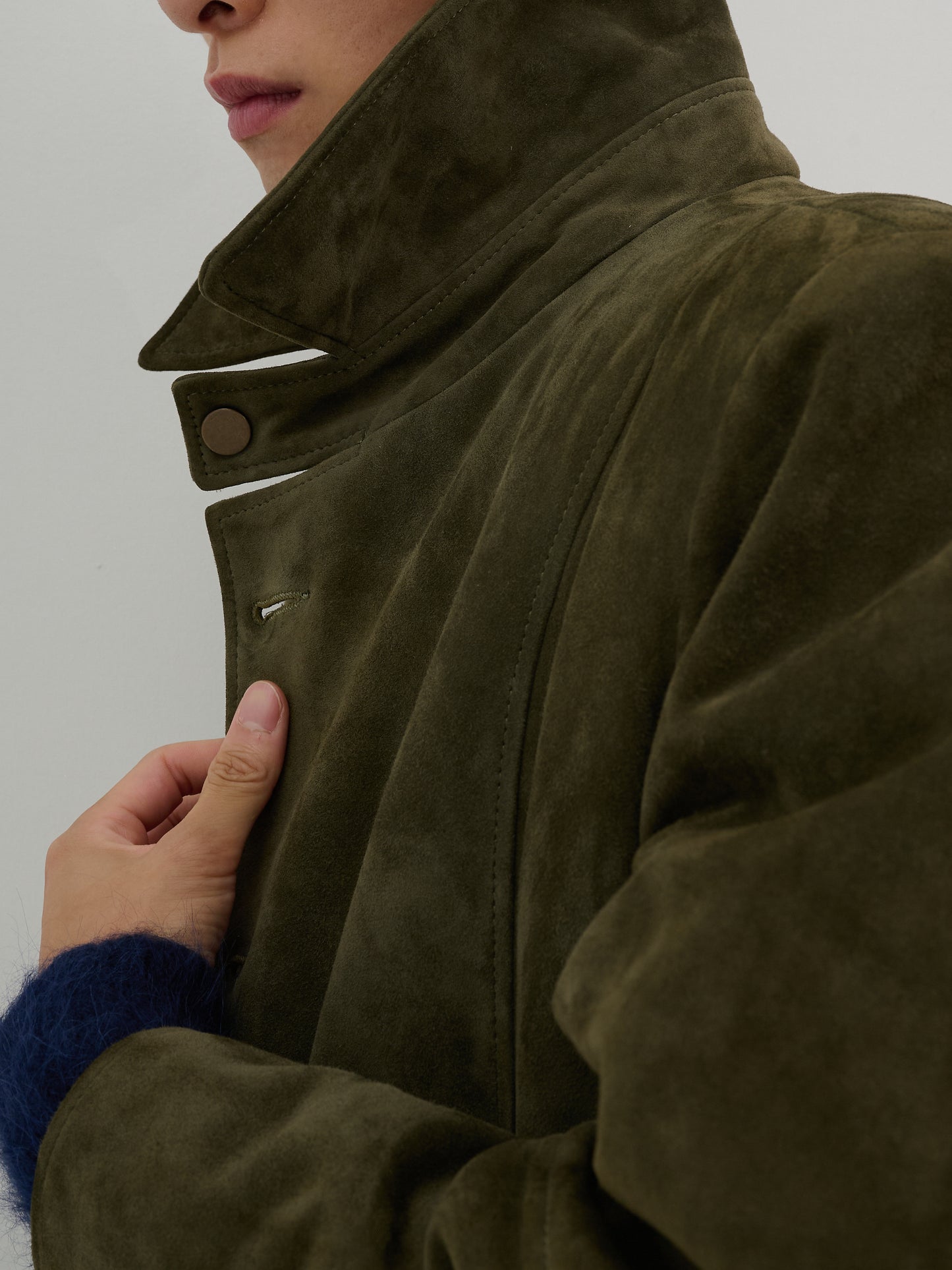 The Westley Suede Jacket - Mens Khaki