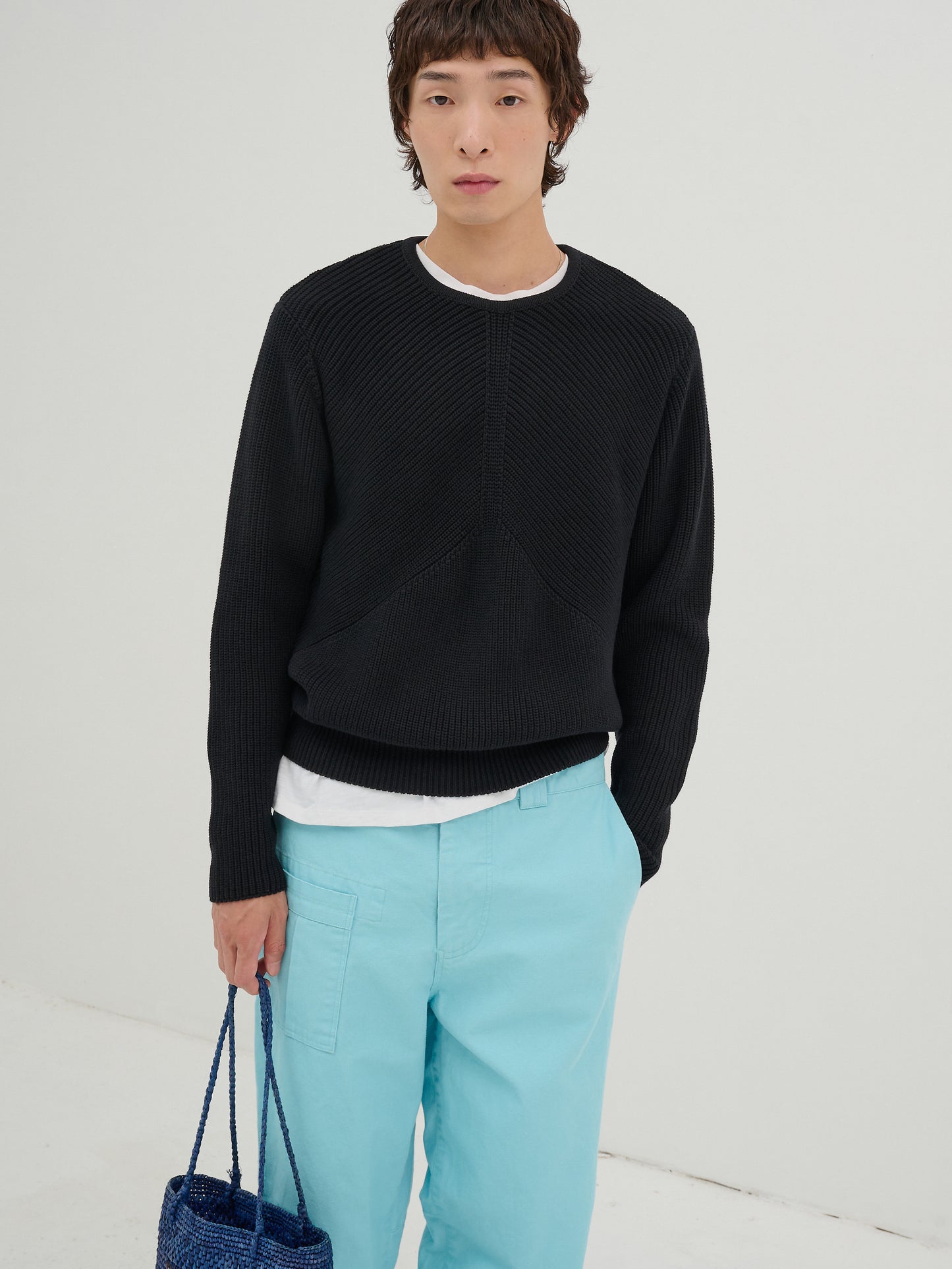 Mens Ribcage Sweater - Black