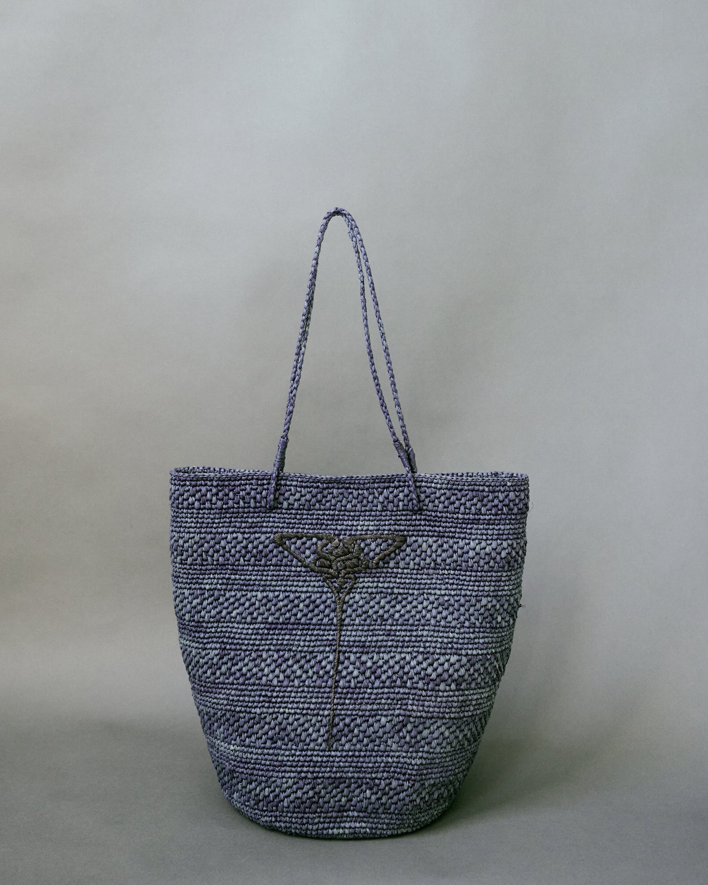 Phoebe's Blue Raffia Tote