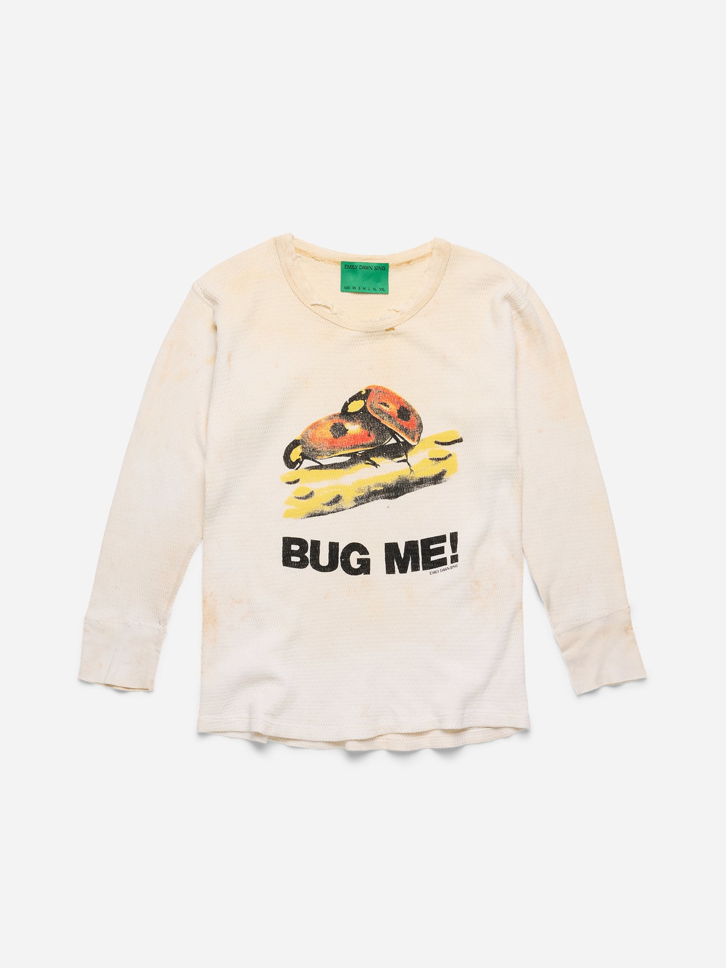 BUG ME! - White Waffle Thermal_Distressed_M (z)
