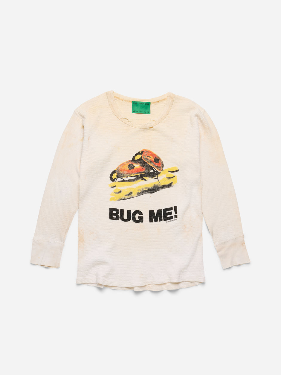 BUG ME! - White Waffle Thermal_Distressed_M (z)