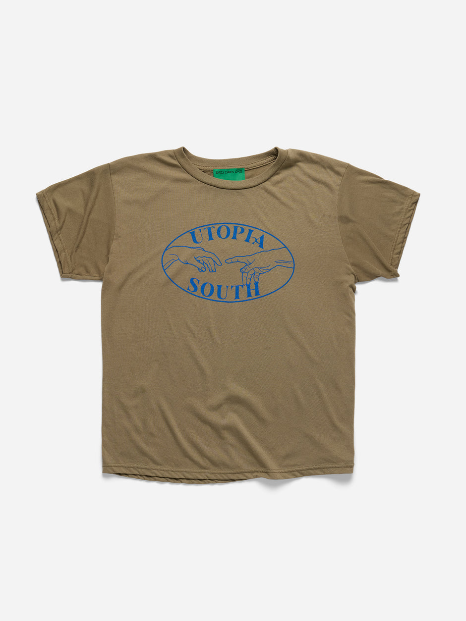 UTOPIA SOUTH - Brown Tee_L (x)