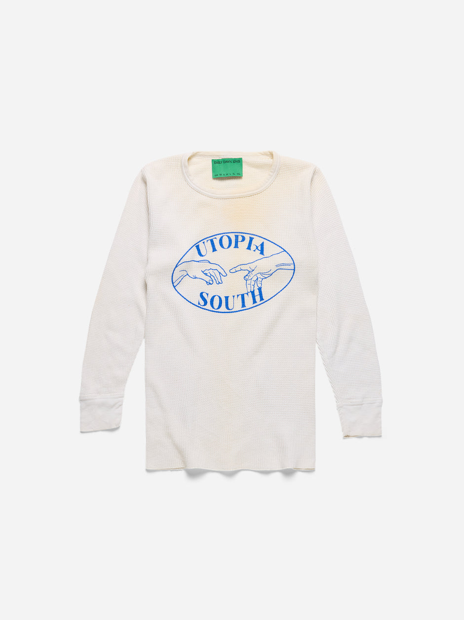 UTOPIA SOUTH - White Waffle Long Sleeve_S (f)