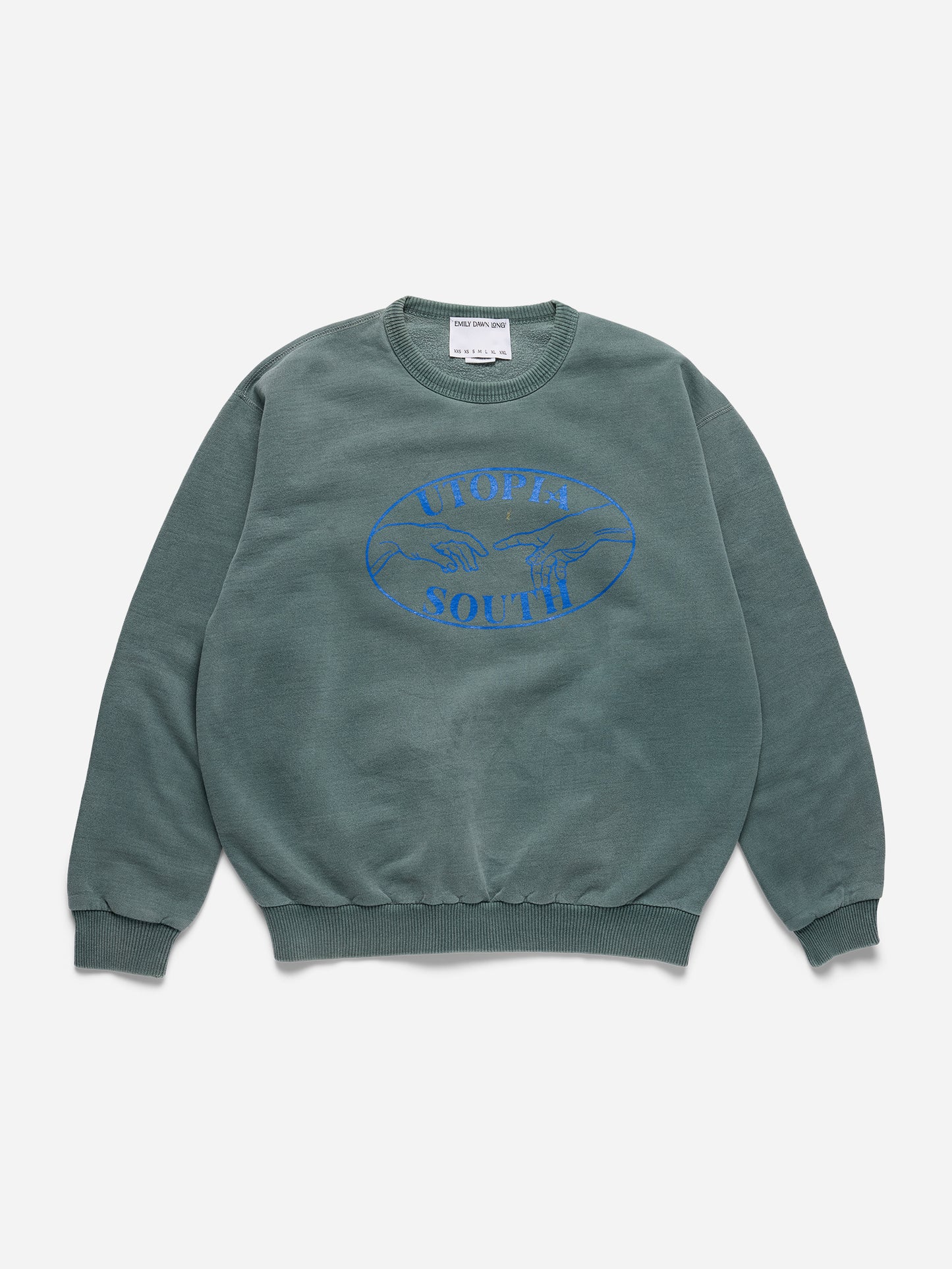 UTOPIA SOUTH - Washed Green Crewneck_L (u)