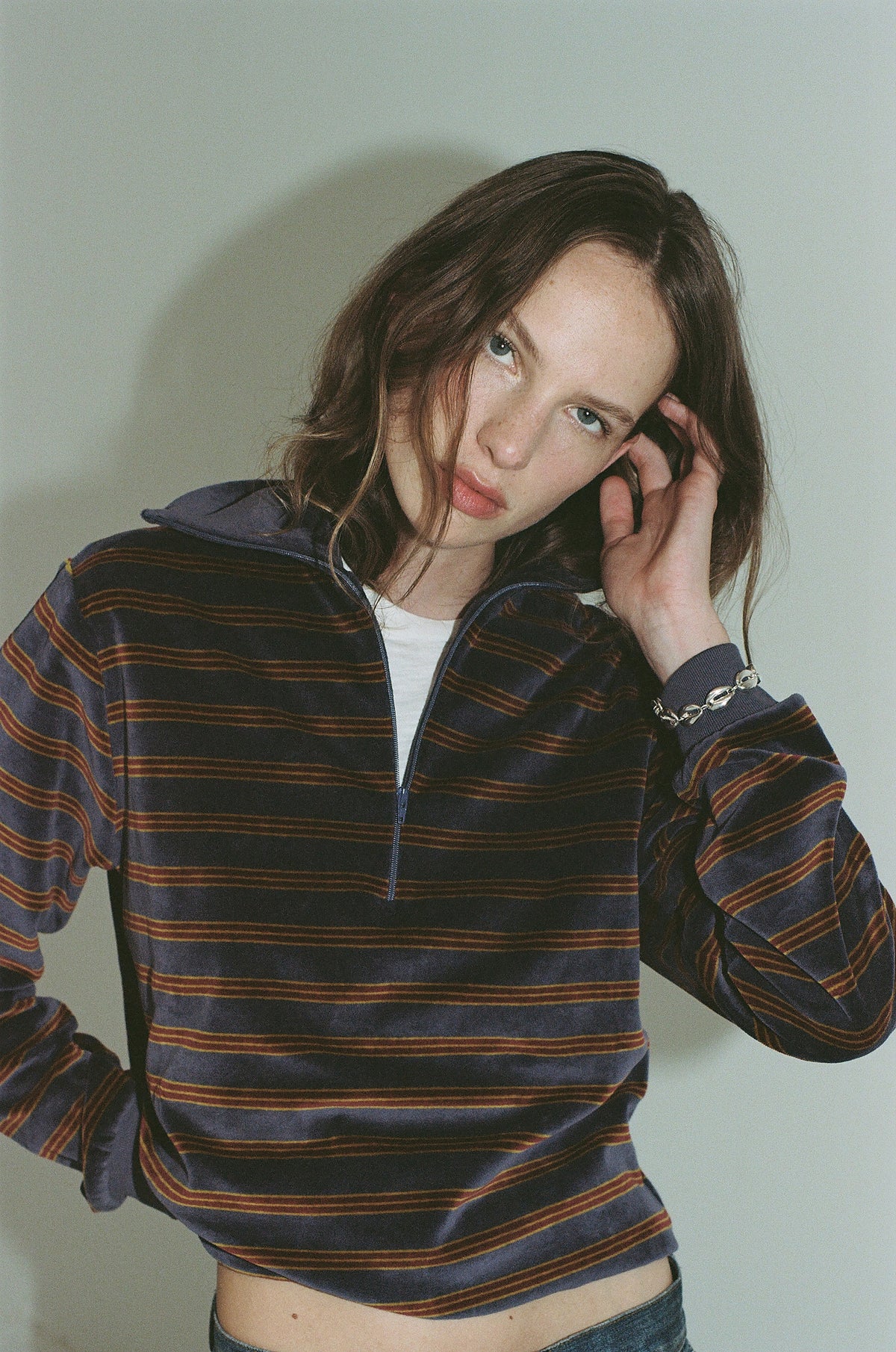 Phoenix Purple Pull Over - Cozy Stripe