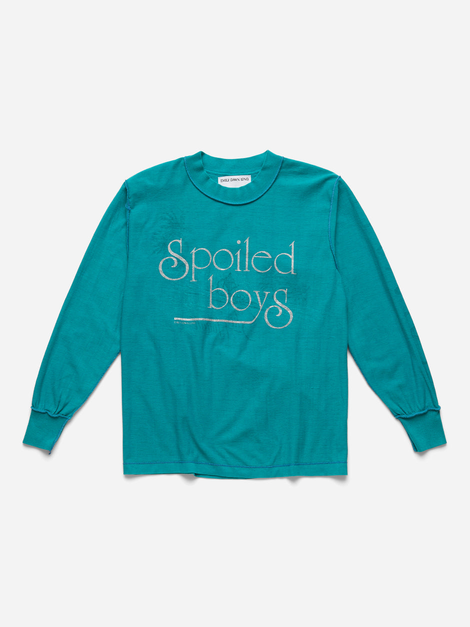 SPOILED BOYS -  TEAL LONGSLEEVE TEE_SKI_S/M (i)