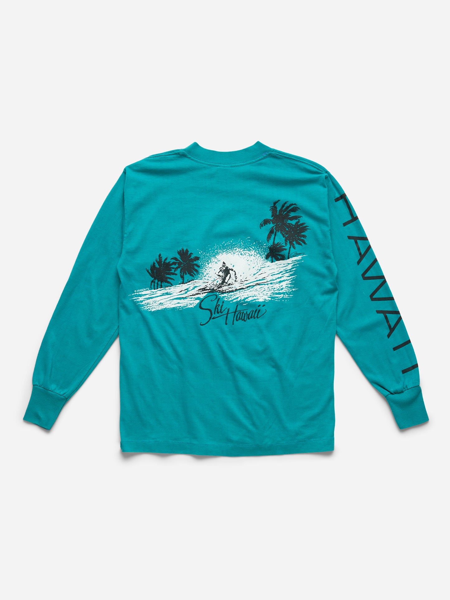 SPOILED BOYS -  TEAL LONGSLEEVE TEE_SKI_S/M (i)