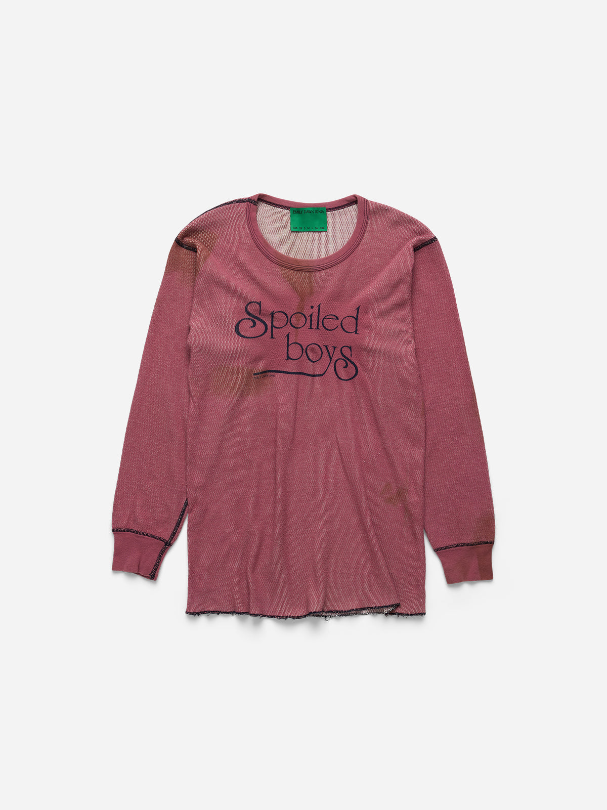 SPOILED BOYS - Washed Red Waffle Thermal_XS/S (b)