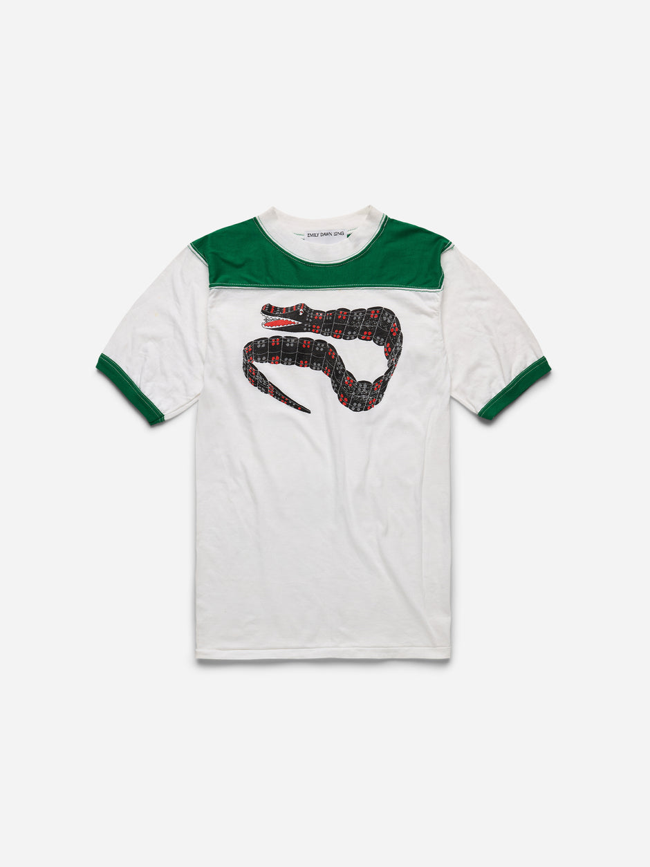 YEAR OF THE DRAGON White Green Ringer - Small