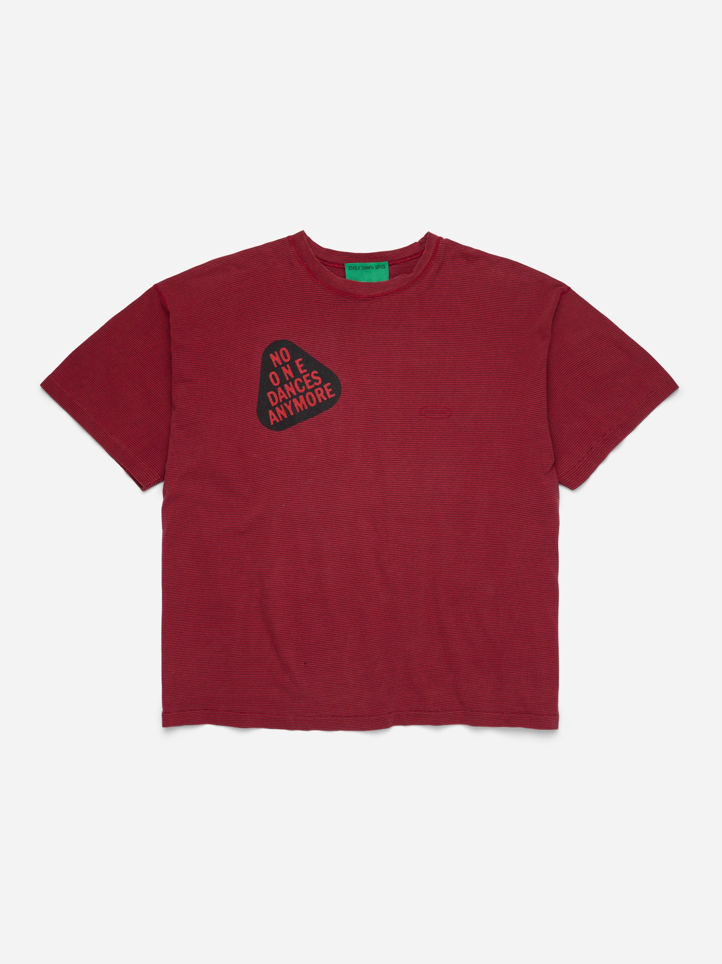 NO ONE DANCES ANYMORE - Maroon Cropped Tee_ (i)