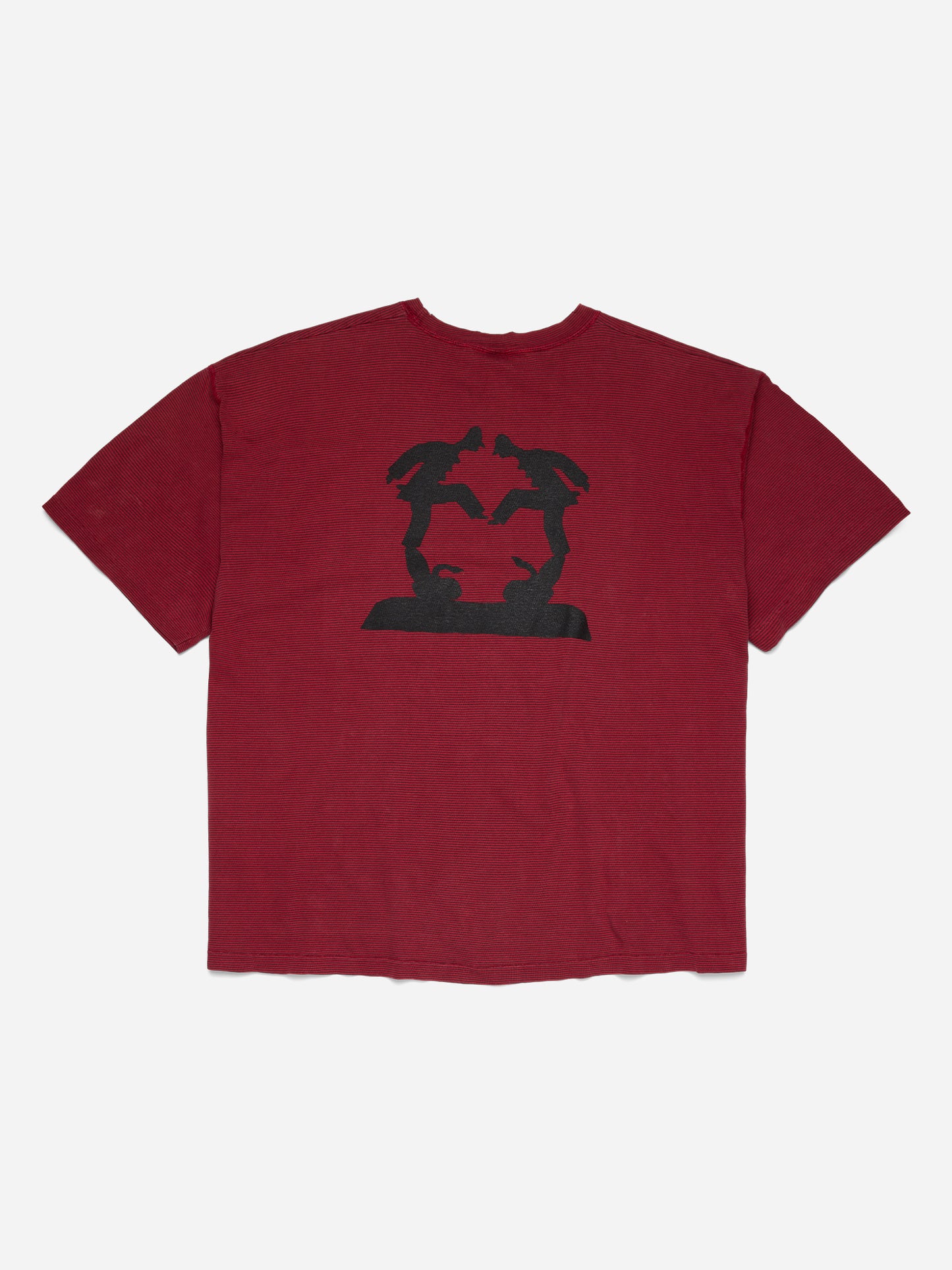 NO ONE DANCES ANYMORE - Maroon Cropped Tee_ (i)